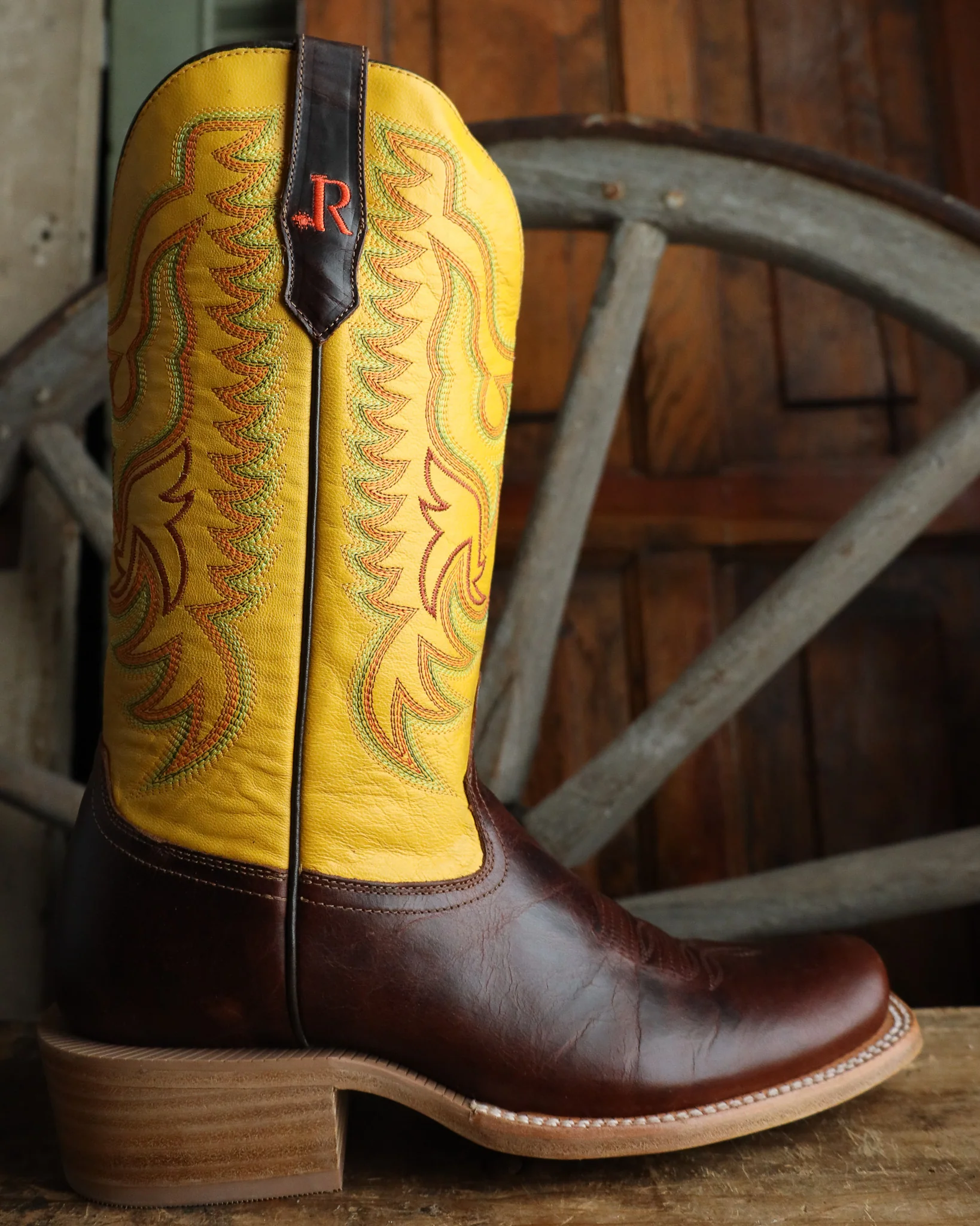 R. Watson Men's Cowhide Pecan Goat Top 13" Boot