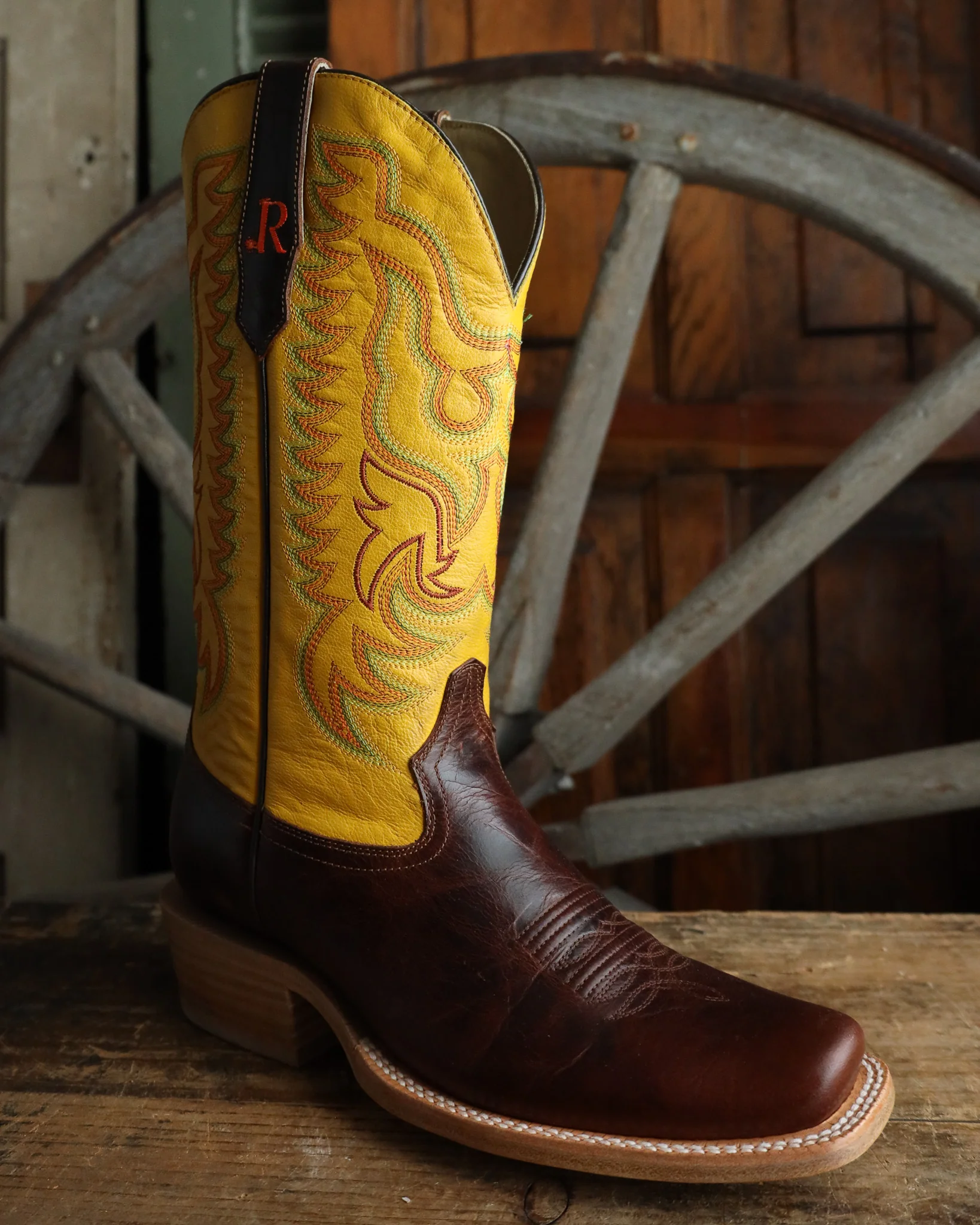 R. Watson Men's Cowhide Pecan Goat Top 13" Boot - Image 2