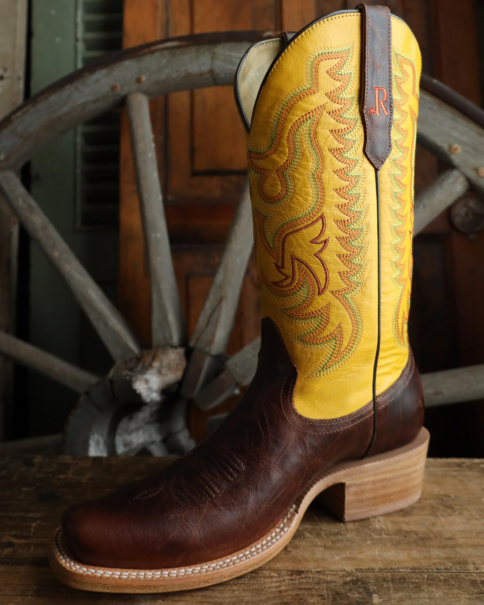 R. Watson Men's Cowhide Pecan Goat Top 13" Boot - Image 5