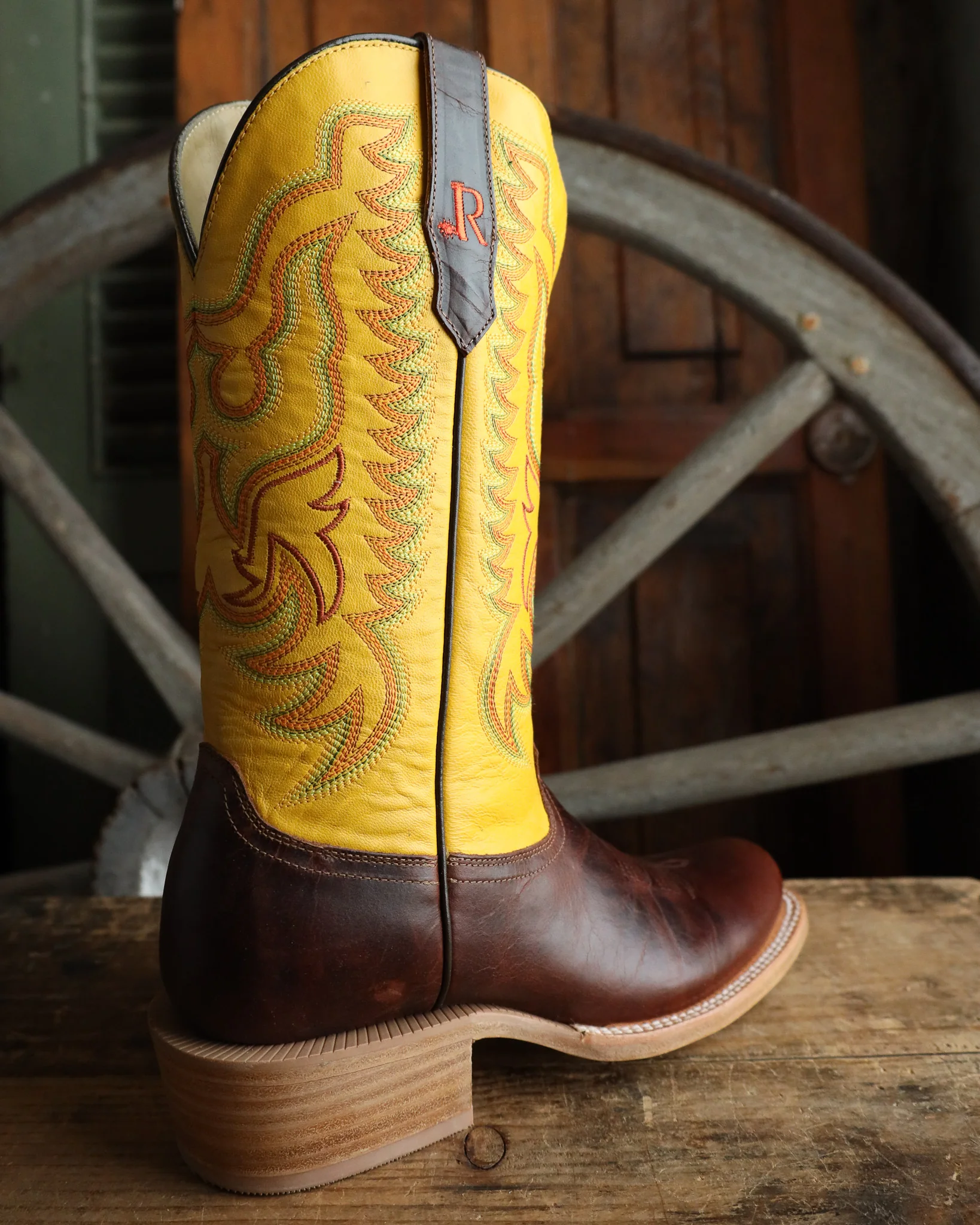 R. Watson Men's Cowhide Pecan Goat Top 13" Boot - Image 8