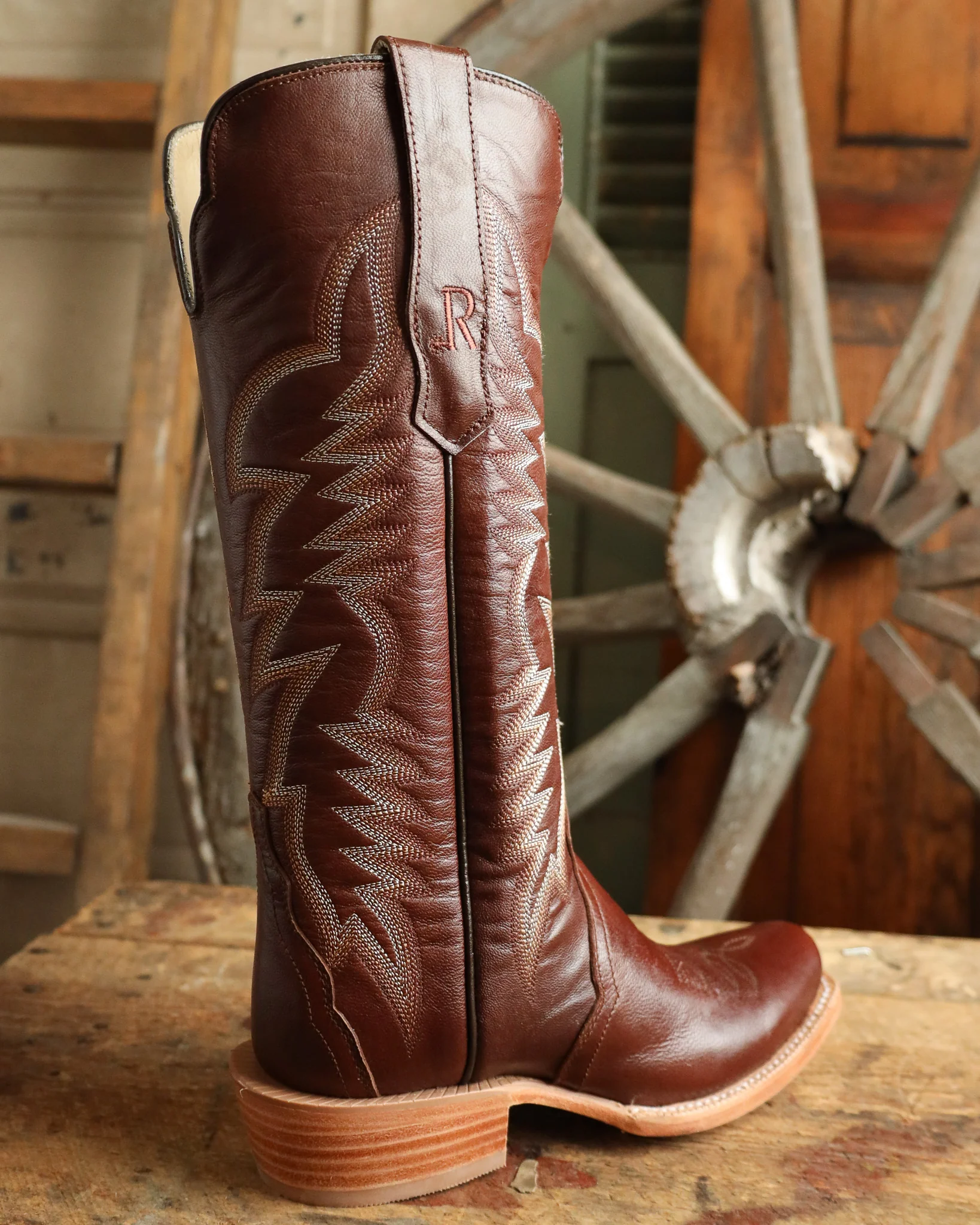R. Watson Women's Goat Narrow Square 14" Boot - Image 8