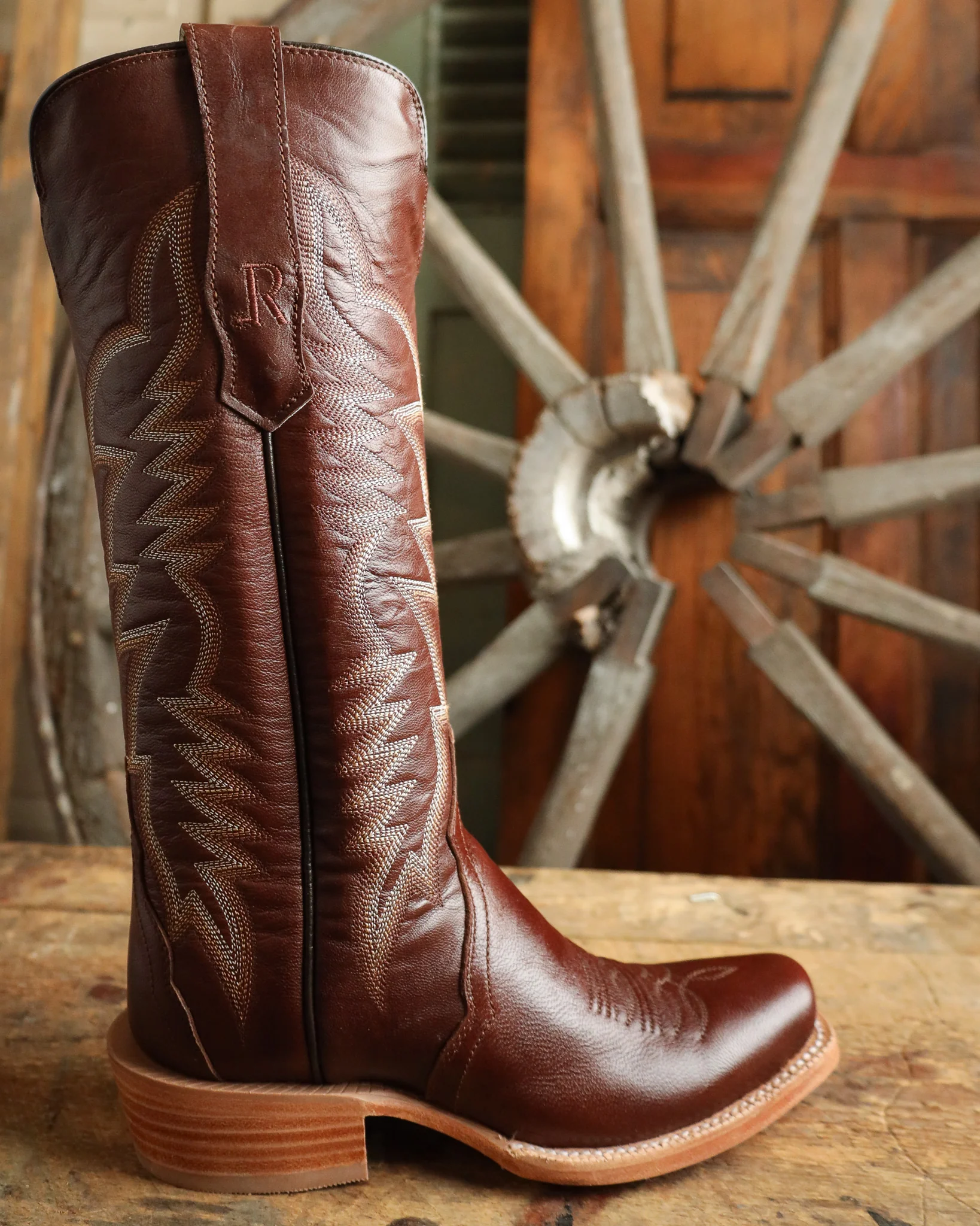 R. Watson Women's Goat Narrow Square 14" Boot - Image 9