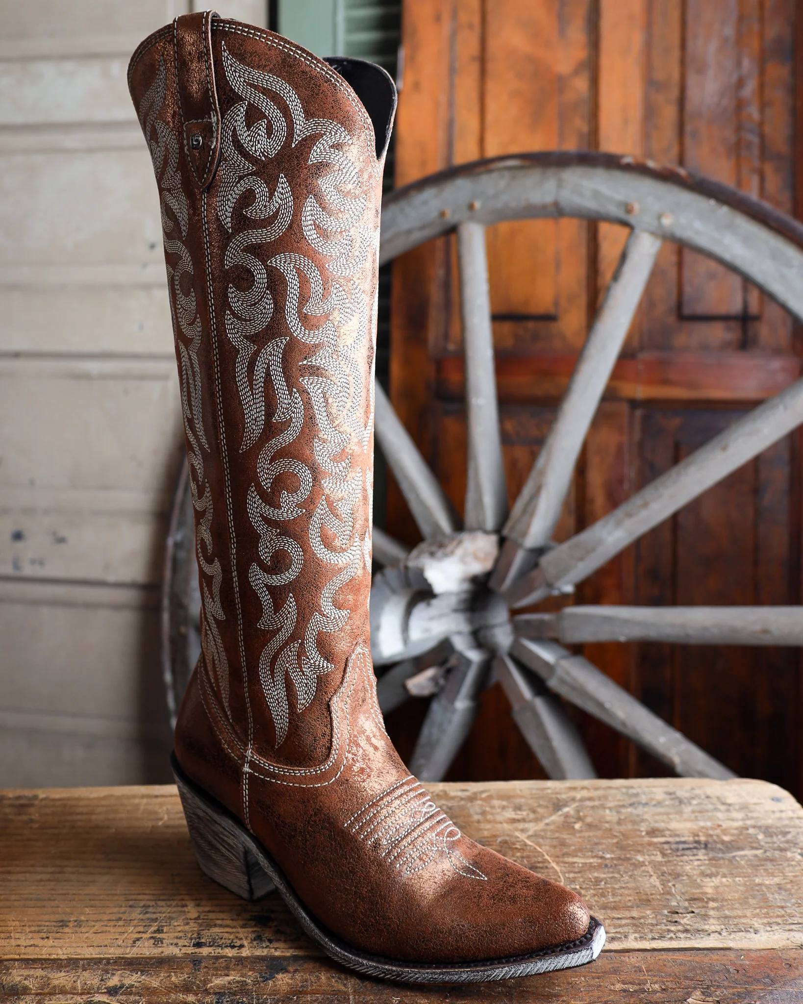 LIBERTY BLACK WOMEN'S ALLIE METALLIC TOBACCO 17" BOOT - Image 2