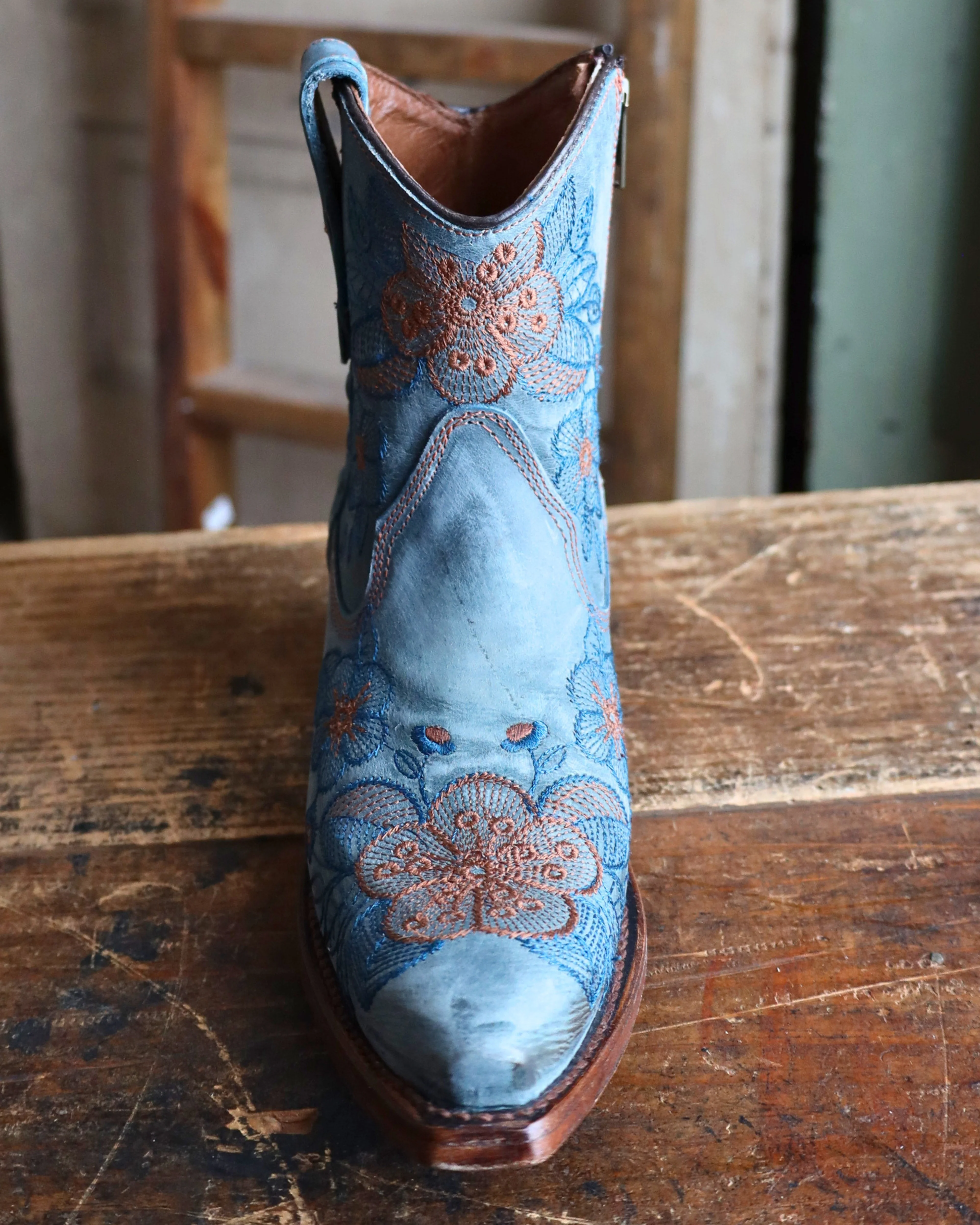 CIRCLE G BY CORRAL WOMEN'S ANKLE FLOWERED EMBROIDERED 7.5" BOOTIE - Image 4