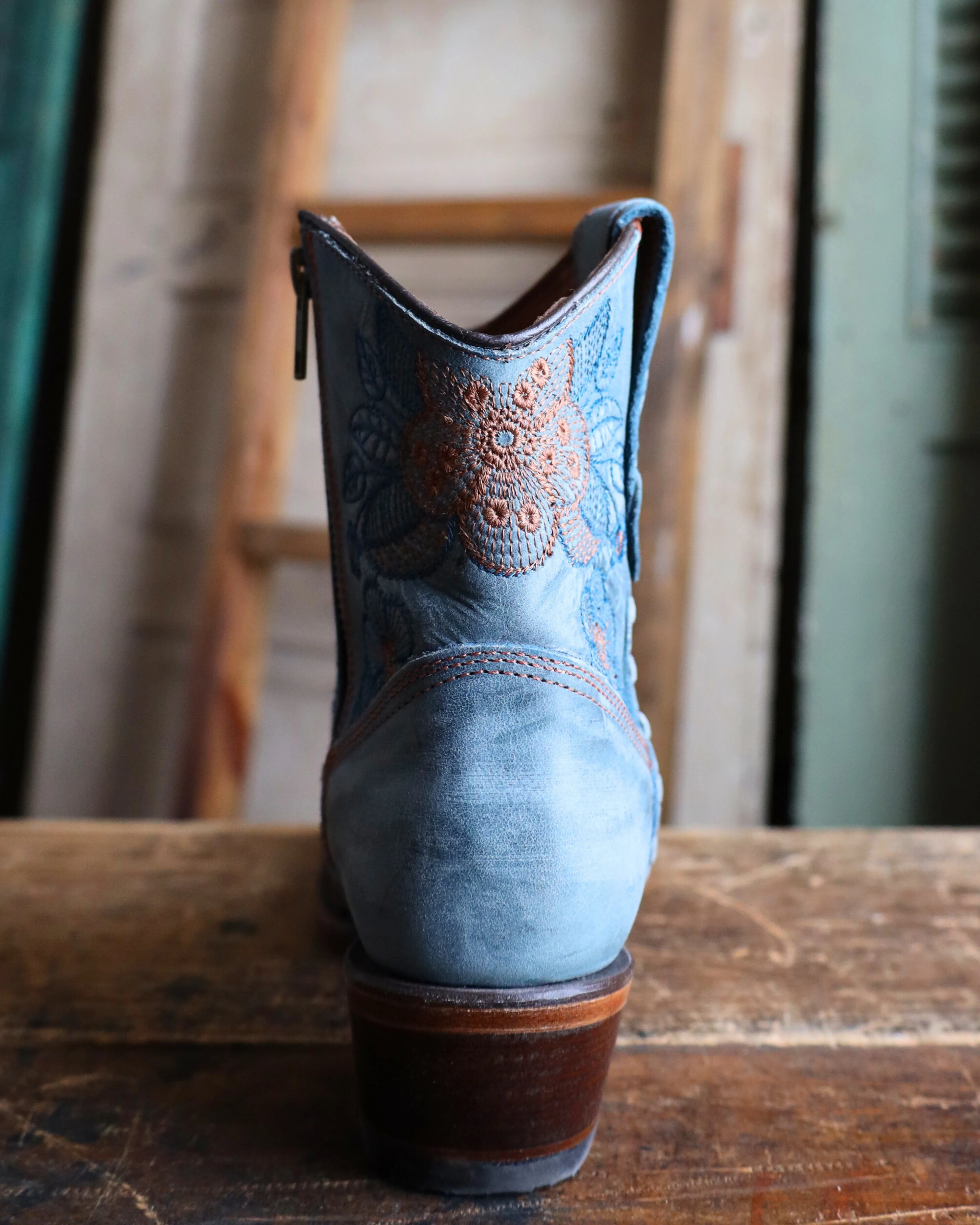 CIRCLE G BY CORRAL WOMEN'S ANKLE FLOWERED EMBROIDERED 7.5" BOOTIE - Image 9