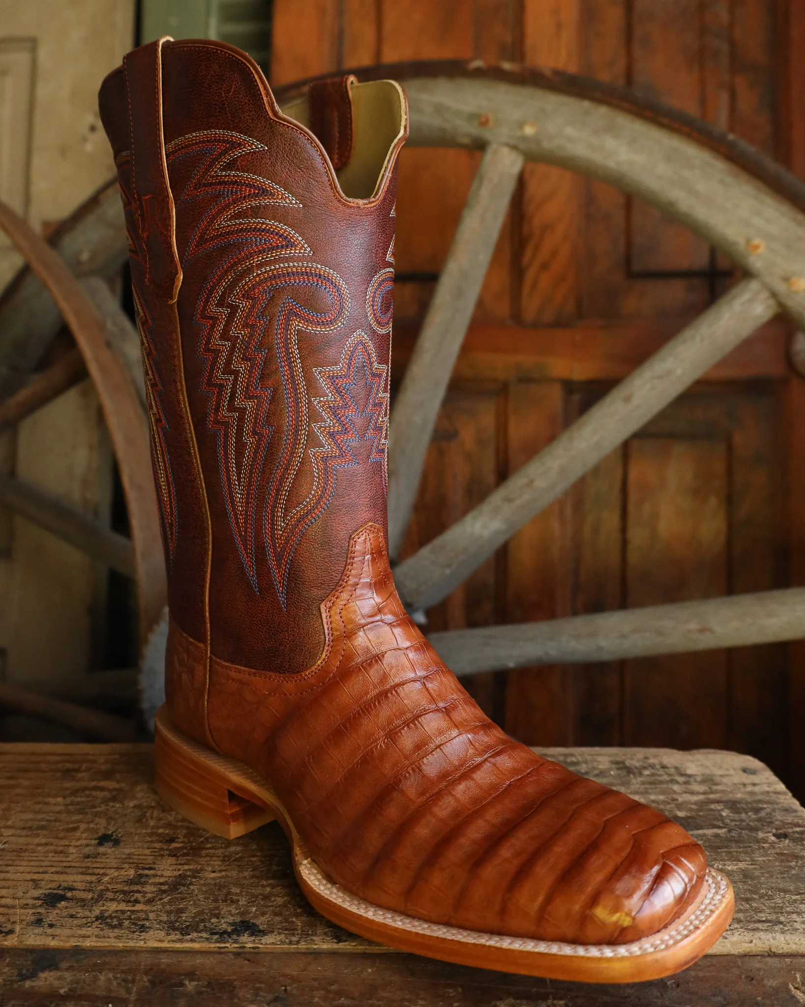 R. Watson Men's Caiman Belly Wide Square 13" Boot - Image 2