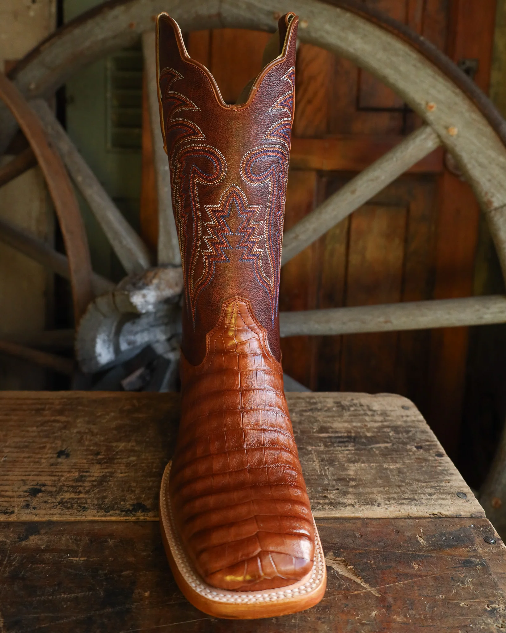 R. Watson Men's Caiman Belly Wide Square 13" Boot - Image 3