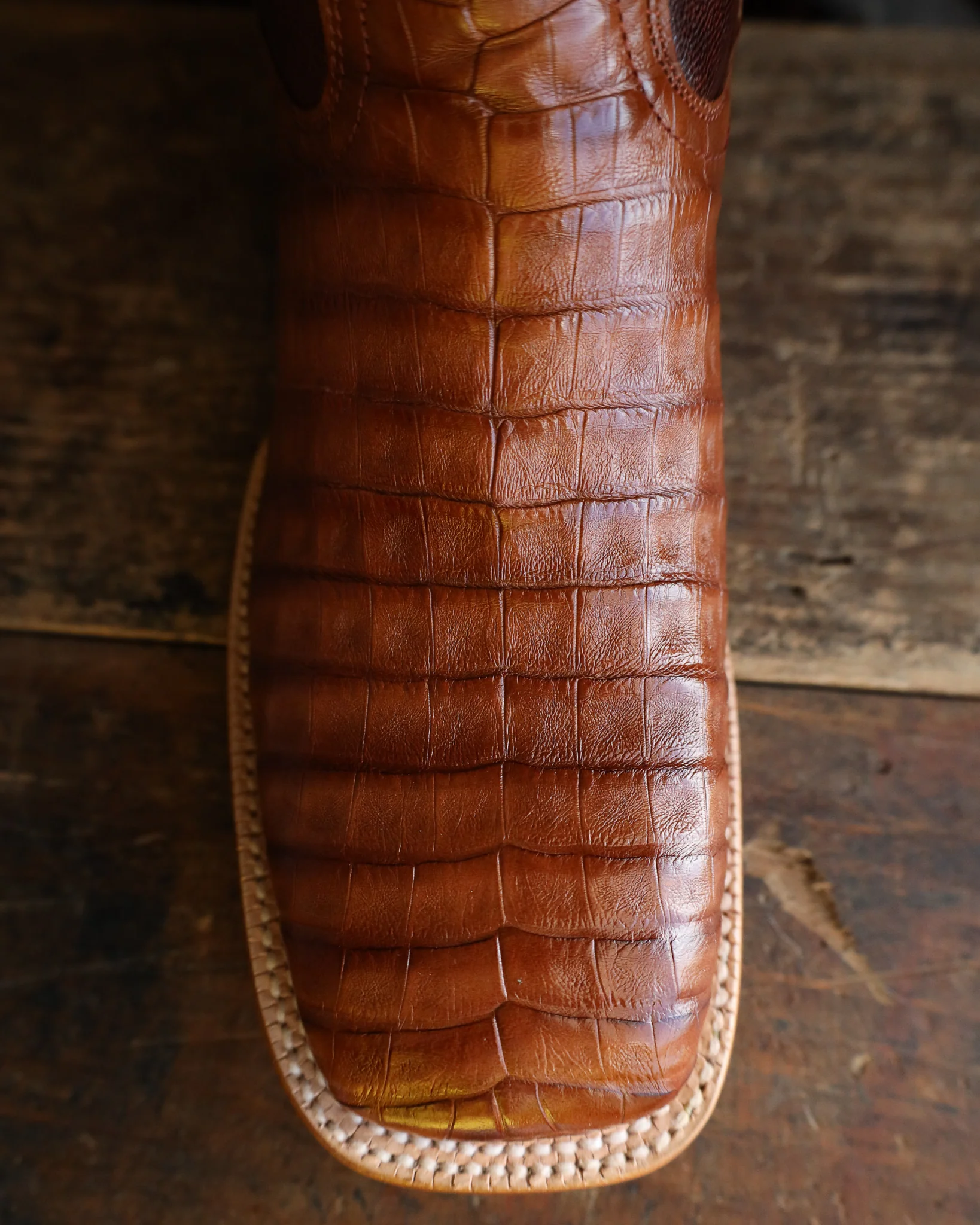 R. Watson Men's Caiman Belly Wide Square 13" Boot - Image 4
