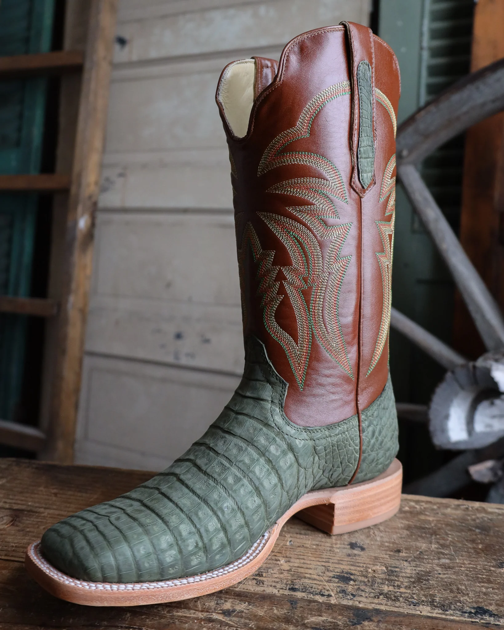 R. WATSON MEN'S CAIMAN OLIVE 13" BOOT - Image 5