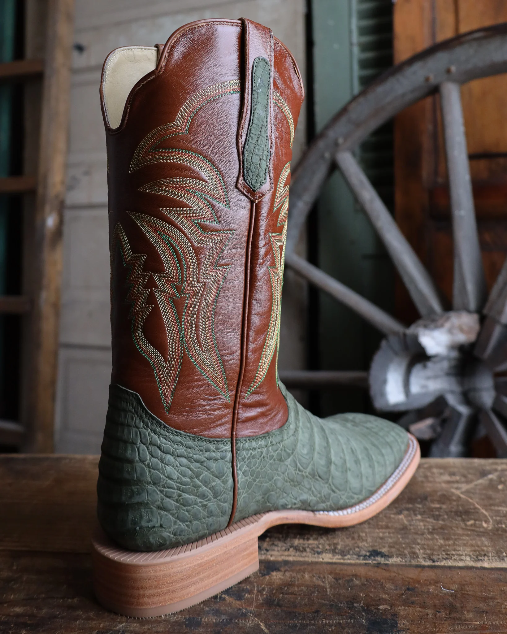R. WATSON MEN'S CAIMAN OLIVE 13" BOOT - Image 7