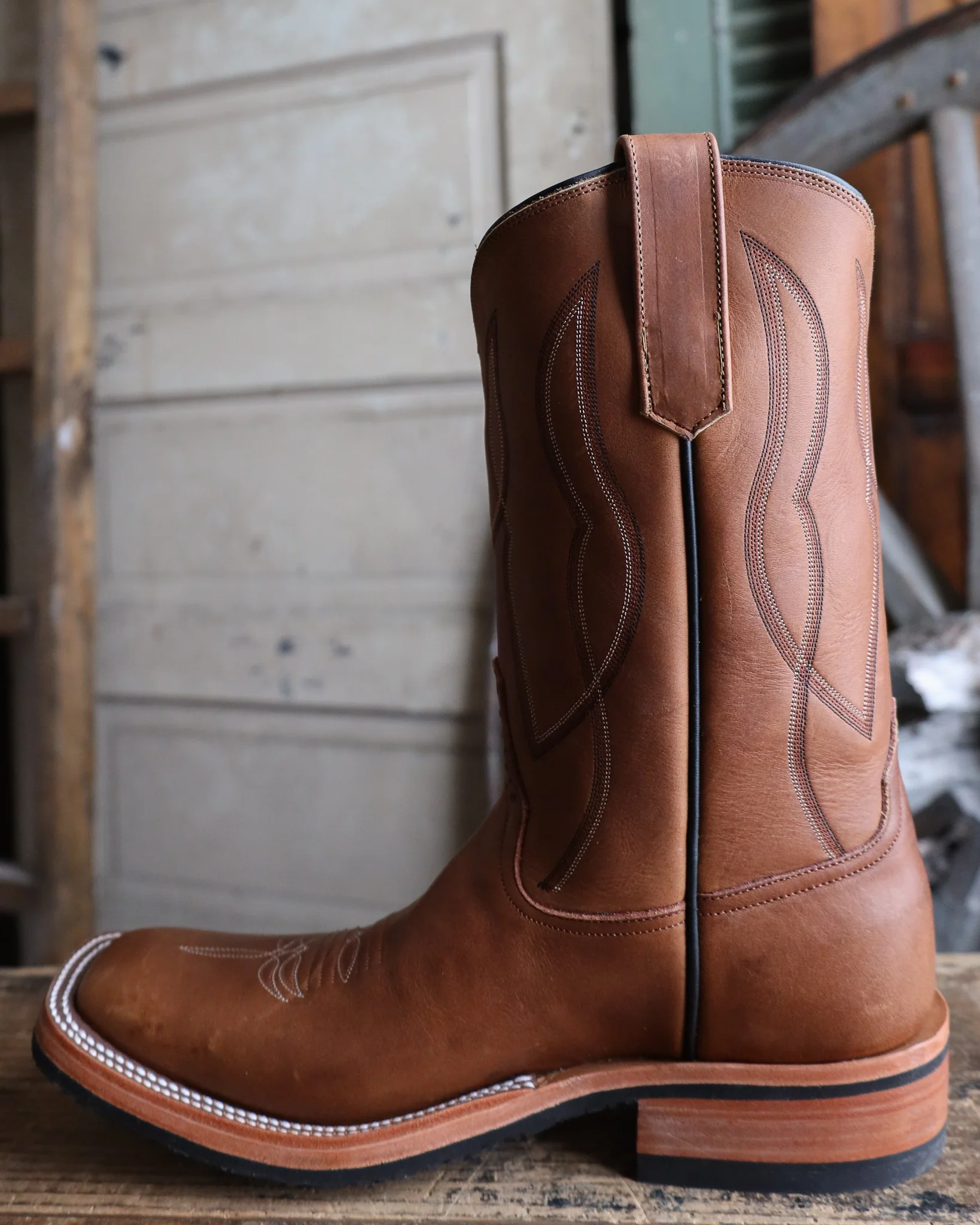 RIOS OF MERCEDES MEN'S CHESTNUT BLACK HAWK 11" BOOT - Image 6