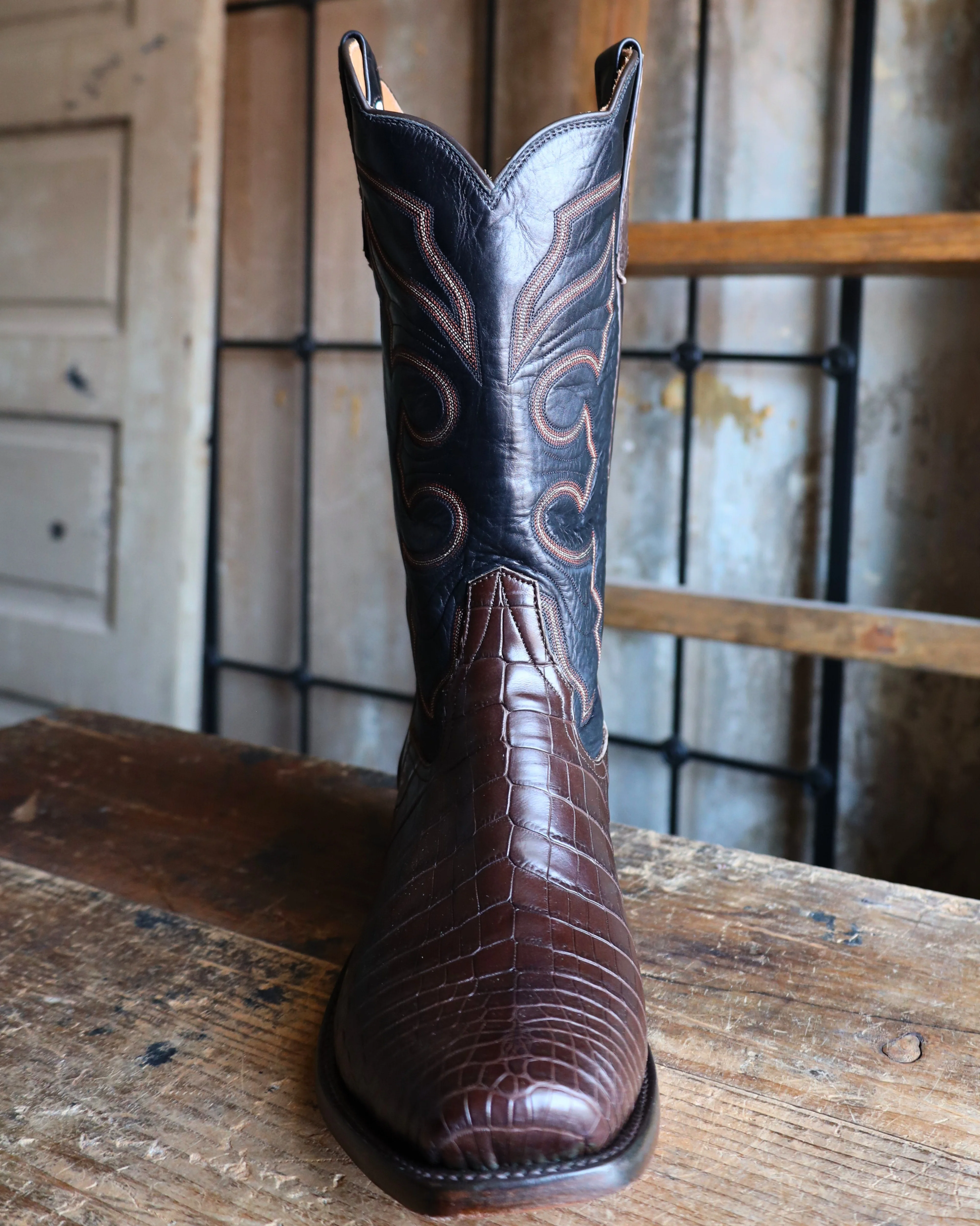Rios Of Mercedes Men's Chocolate Nile Crocodile Belly 13" Boot - Image 3