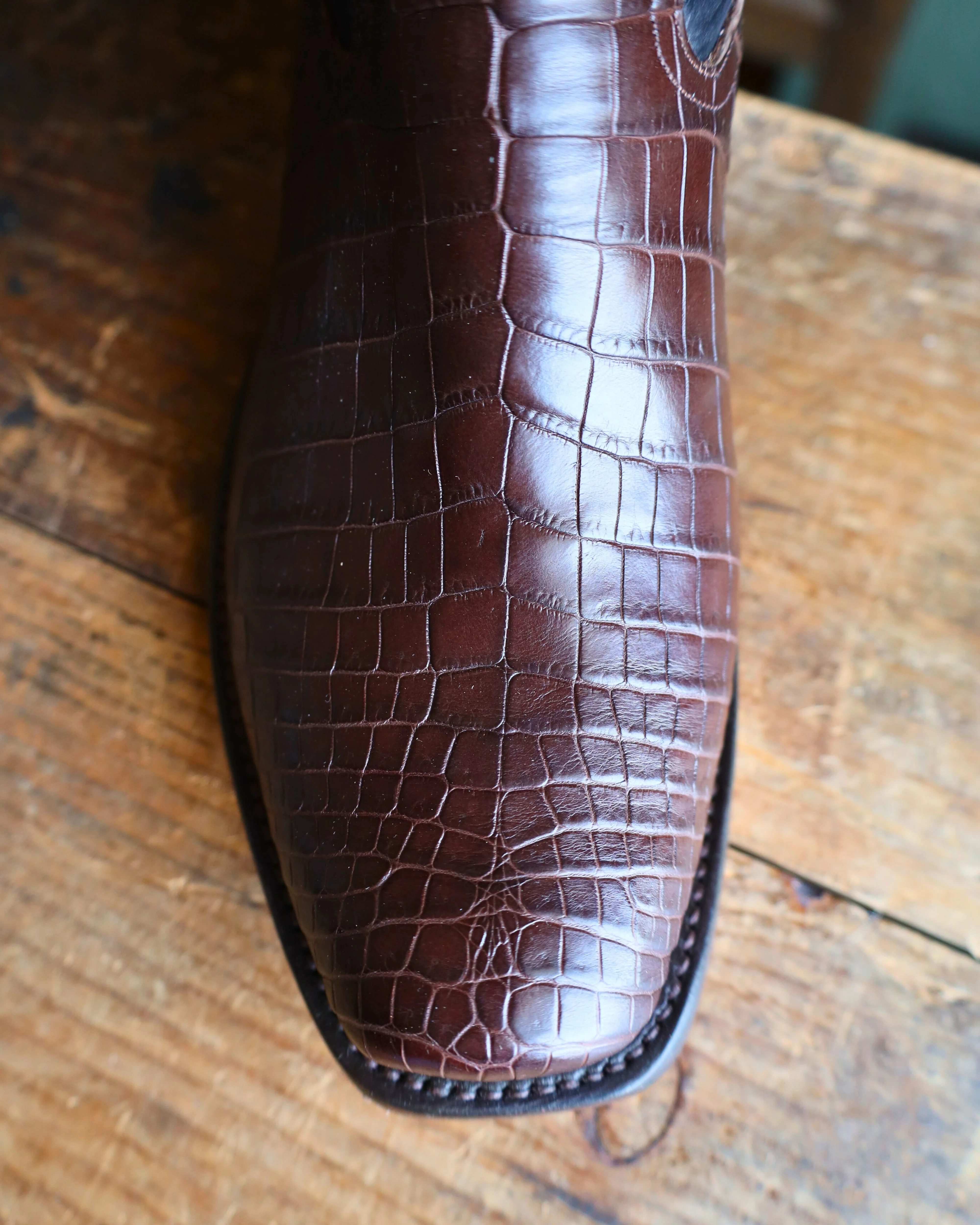 Rios Of Mercedes Men's Chocolate Nile Crocodile Belly 13" Boot - Image 4