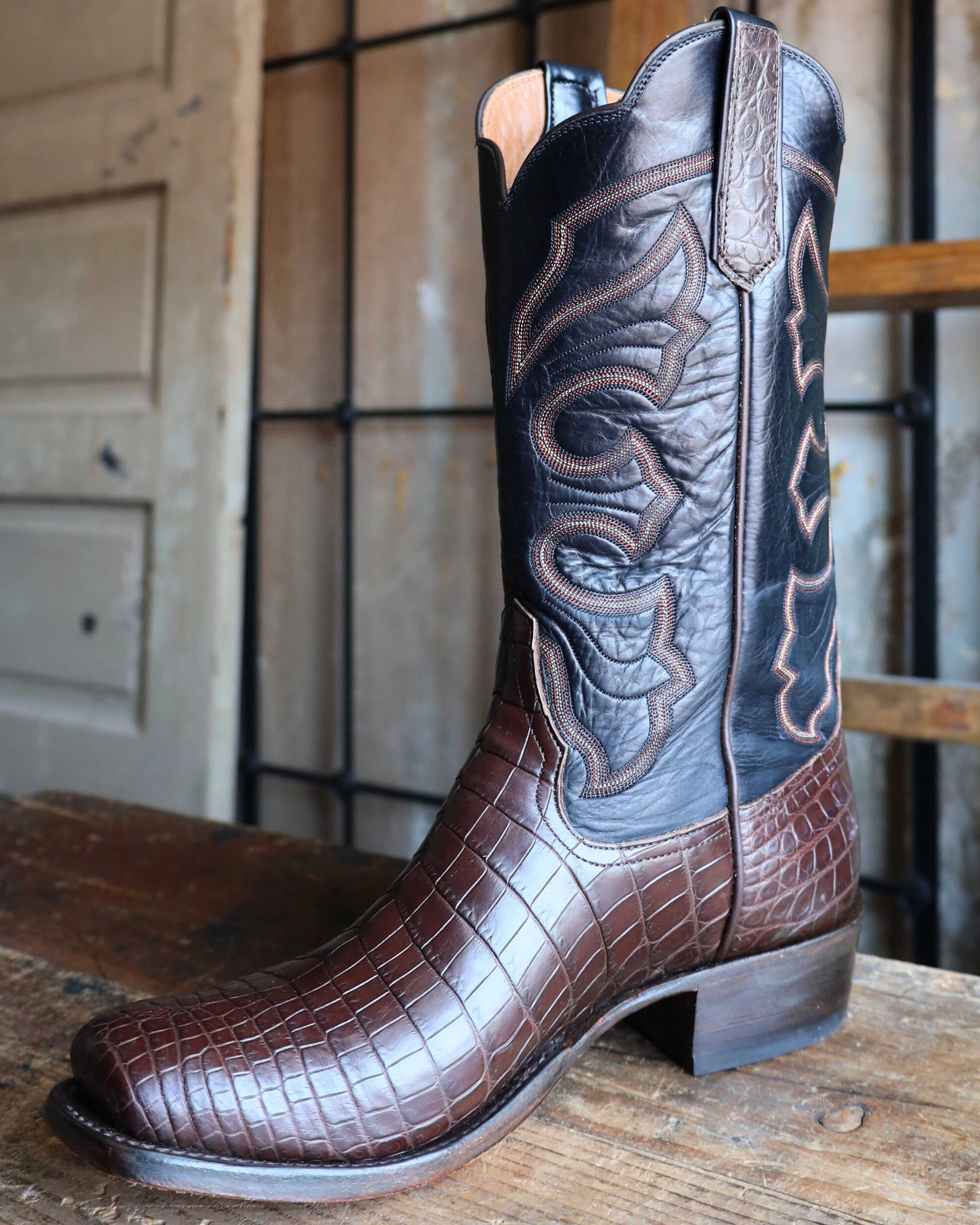 Rios Of Mercedes Men's Chocolate Nile Crocodile Belly 13" Boot - Image 5