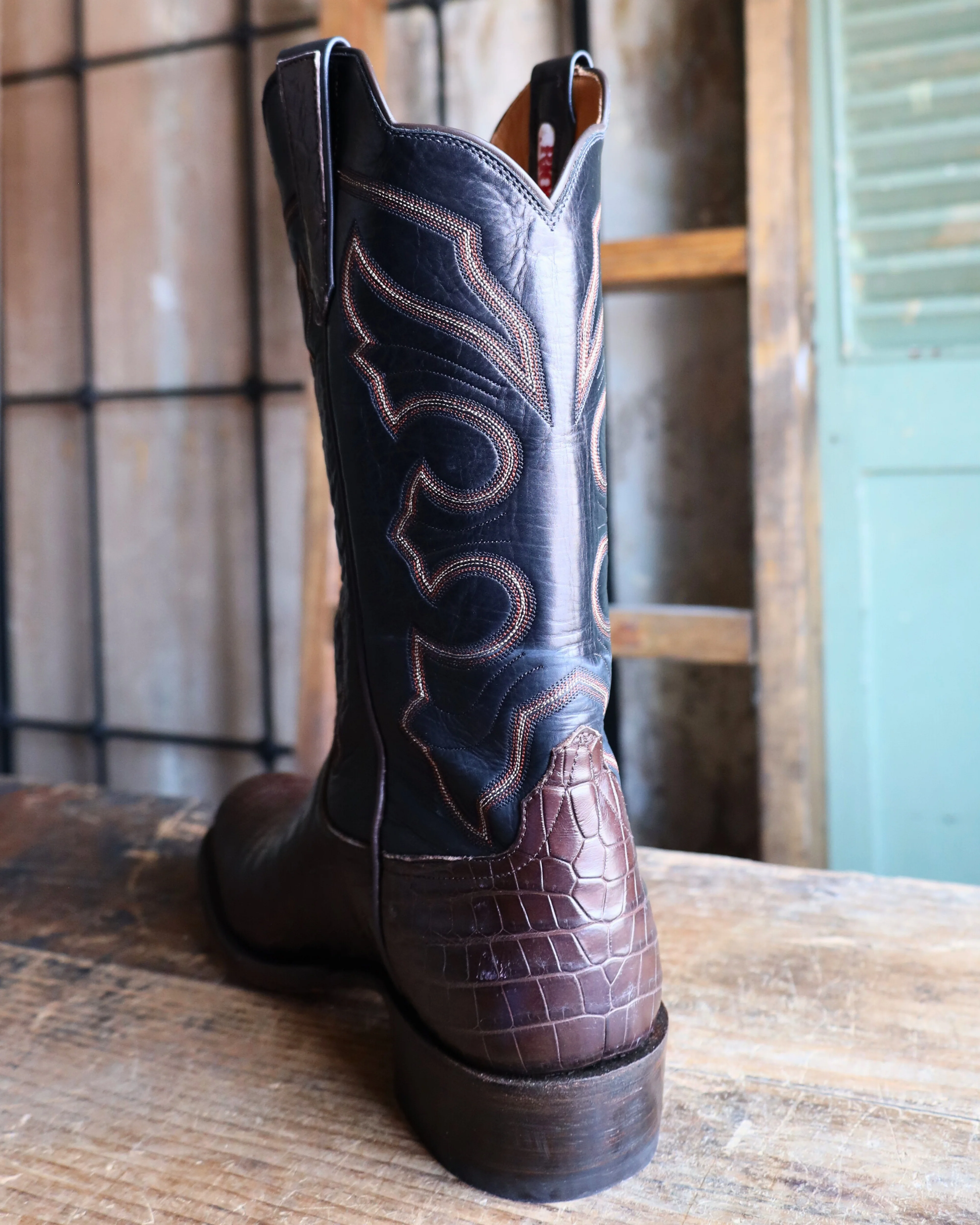 Rios Of Mercedes Men's Chocolate Nile Crocodile Belly 13" Boot - Image 6