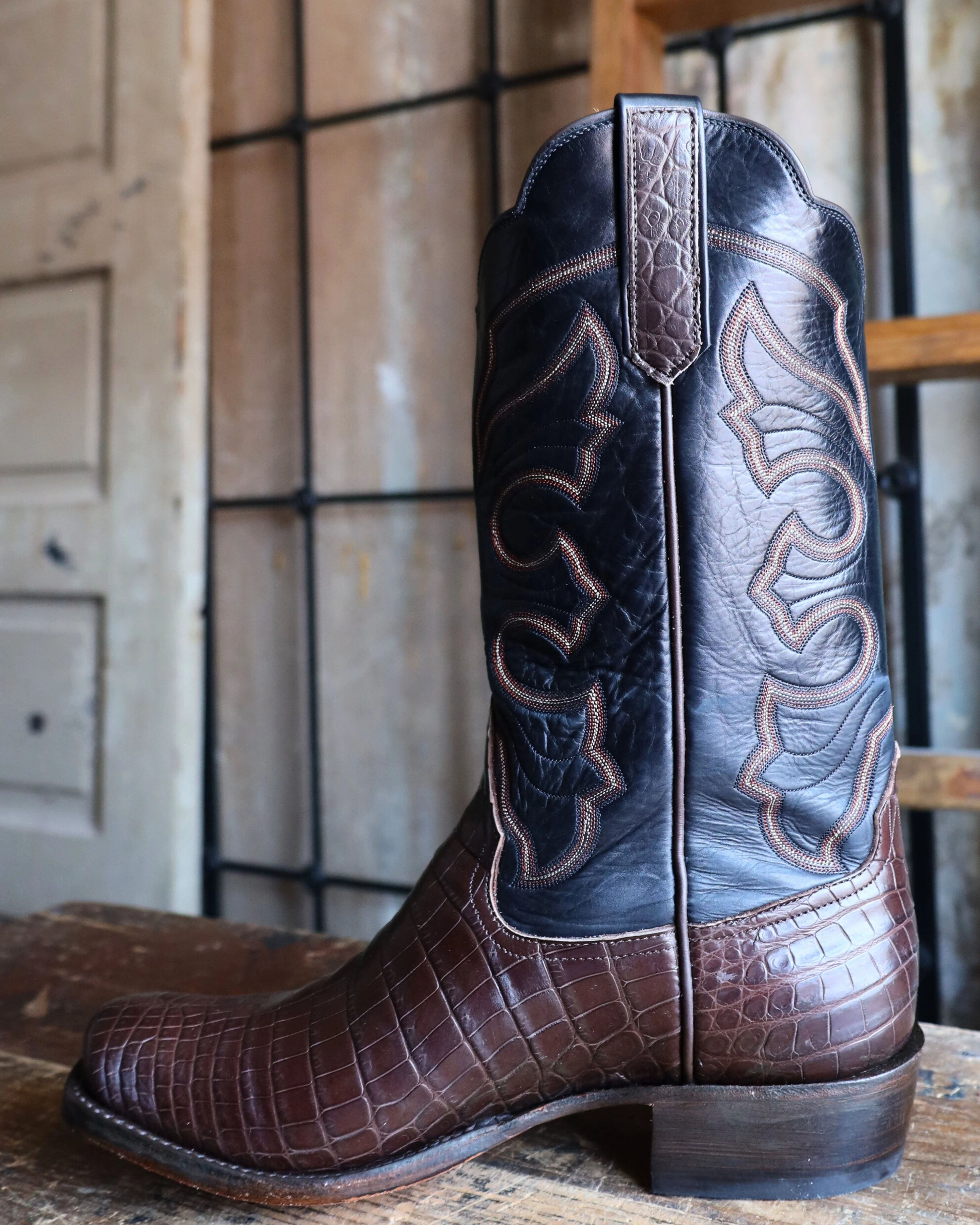 Rios Of Mercedes Men's Chocolate Nile Crocodile Belly 13" Boot - Image 7