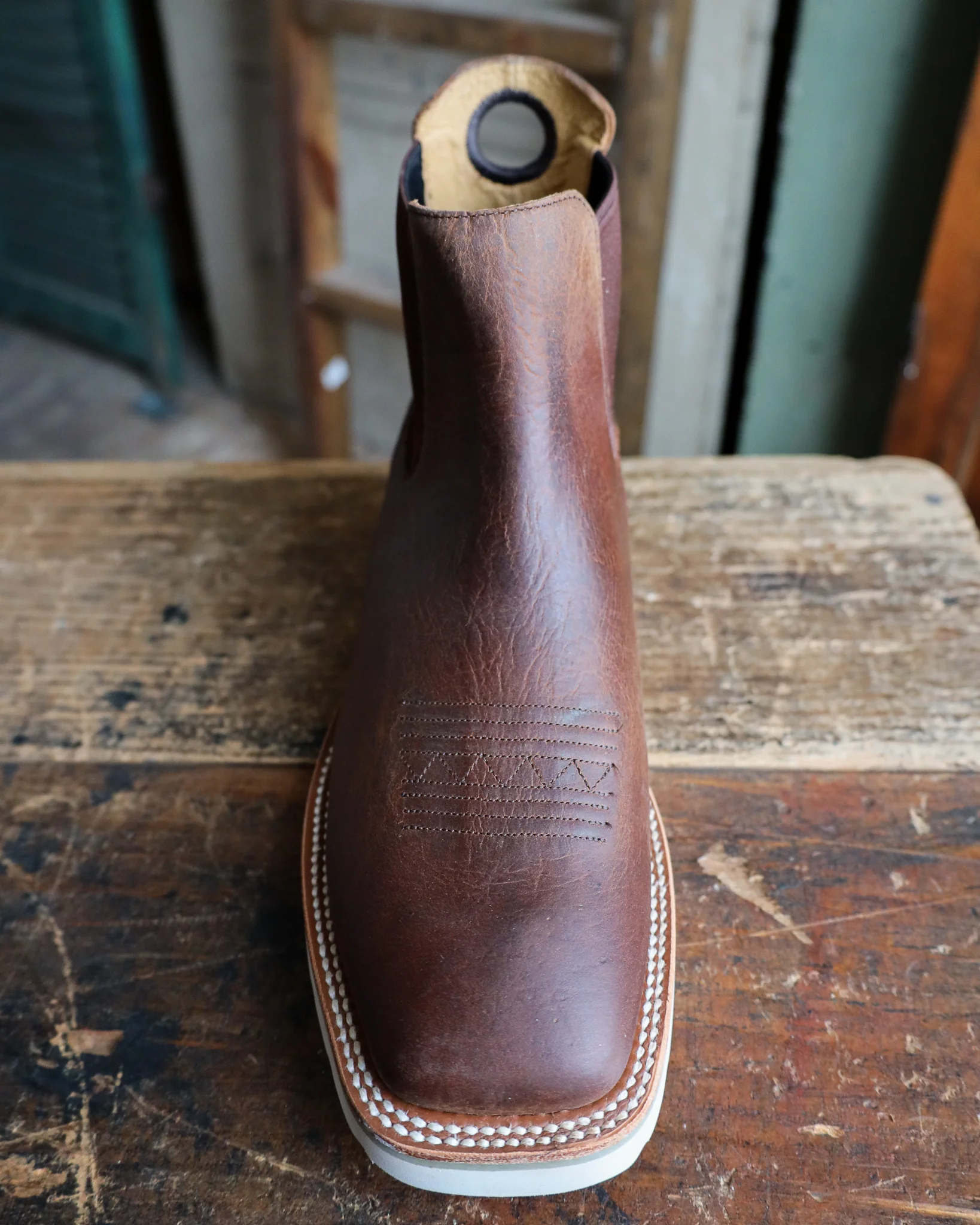 HORSE POWER MEN'S DISTRESSED BISON BROWN BOOT - Image 3