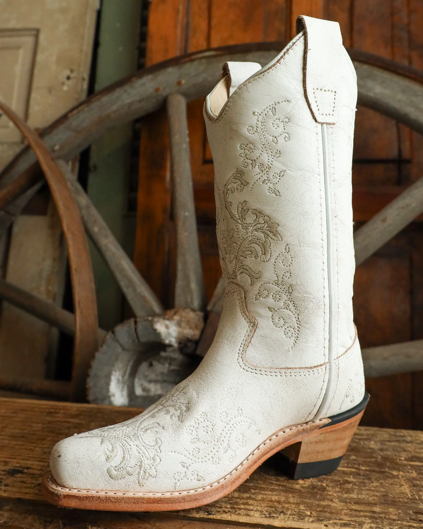 Old West Girls Fancy Stitch Boot - Image 5