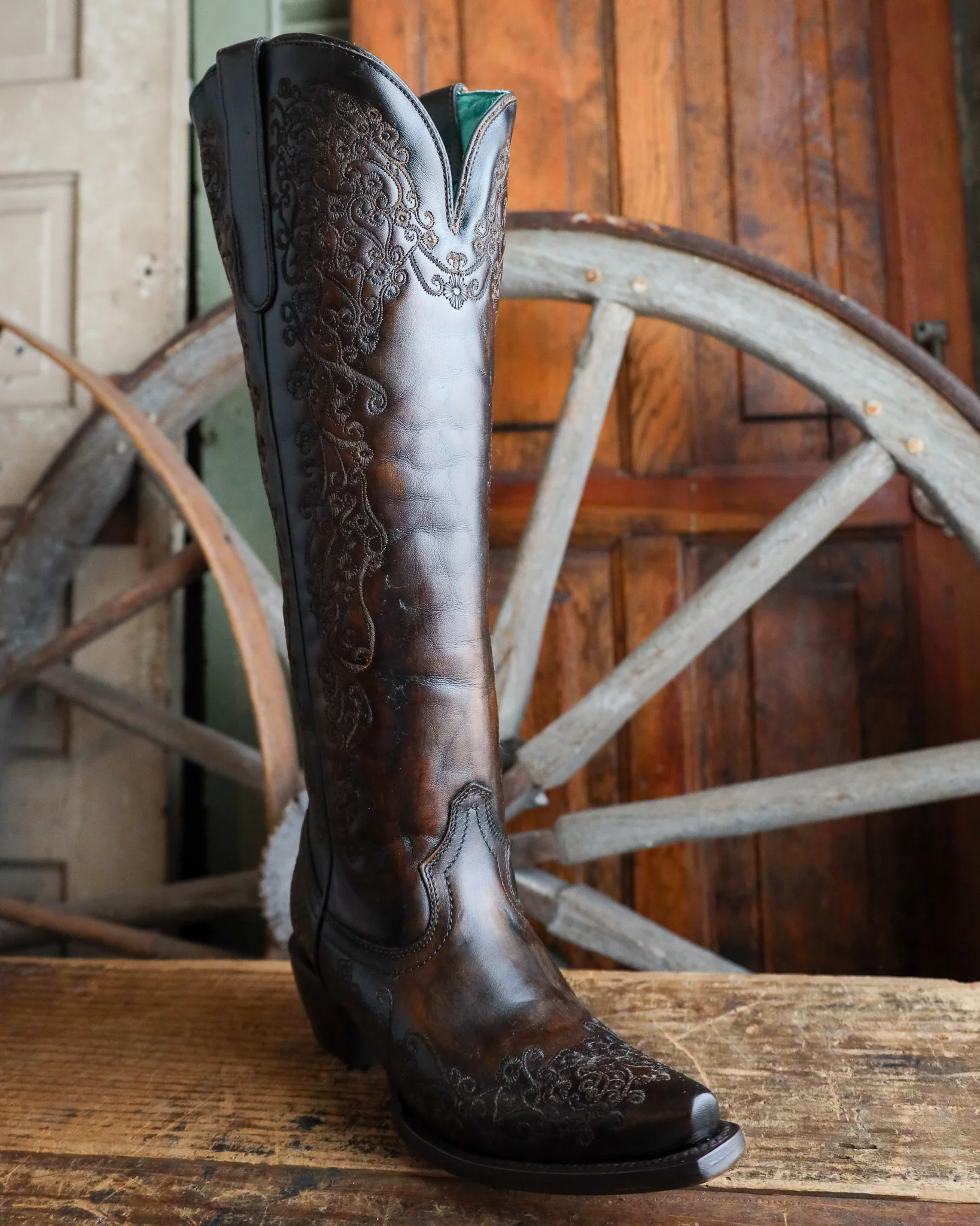 Corral Women's Floral Embroidery Tall Top 15" Boot - Image 2