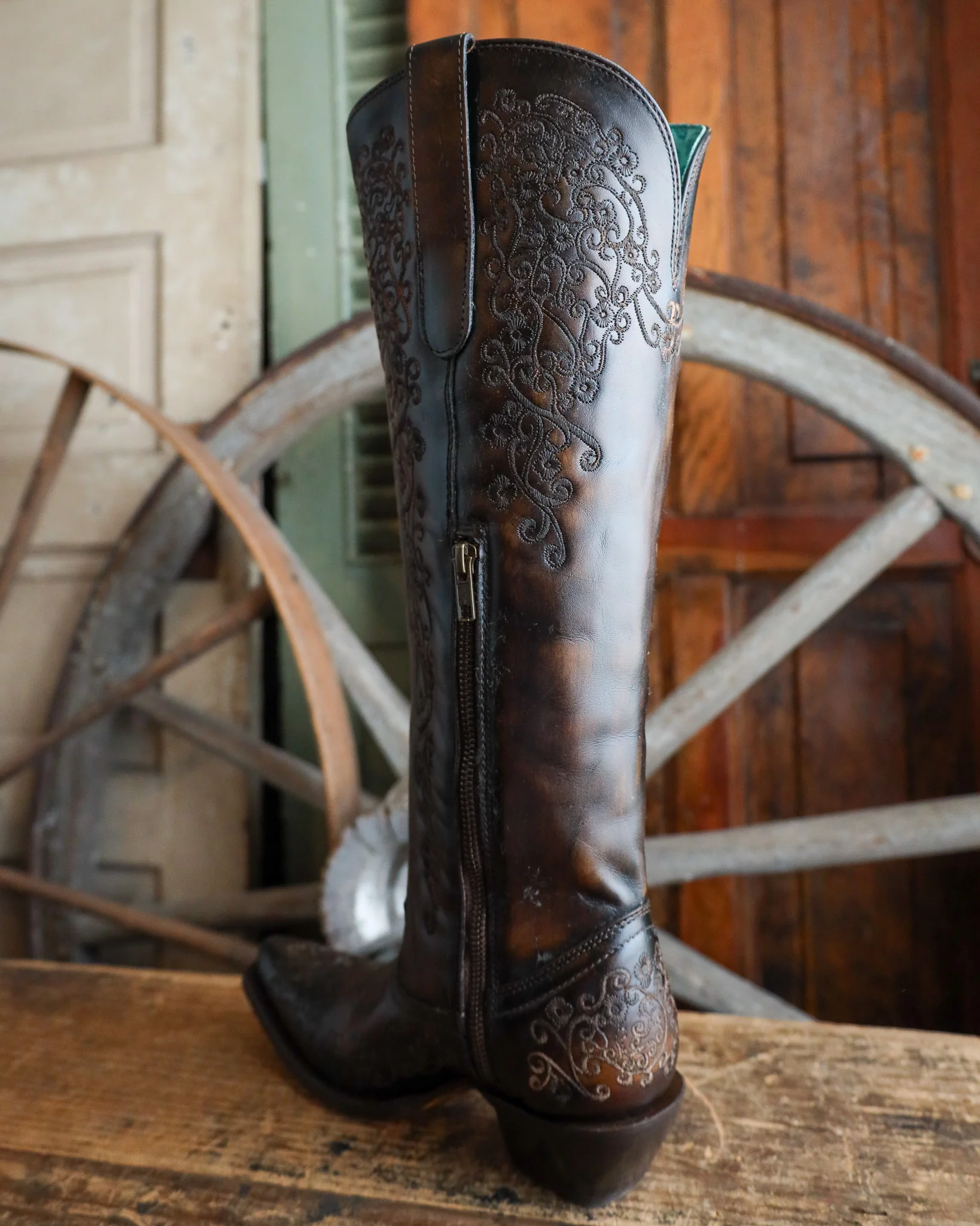 Corral Women's Floral Embroidery Tall Top 15" Boot - Image 6