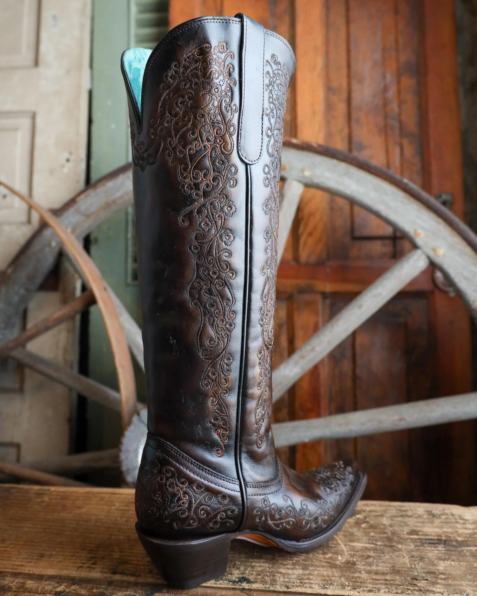 Corral Women's Floral Embroidery Tall Top 15" Boot - Image 7