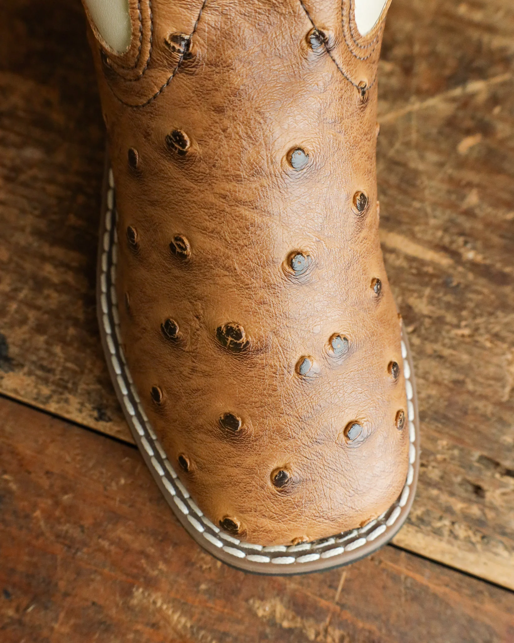 Old West Boys Full Quill Ostrich Boot - Image 3