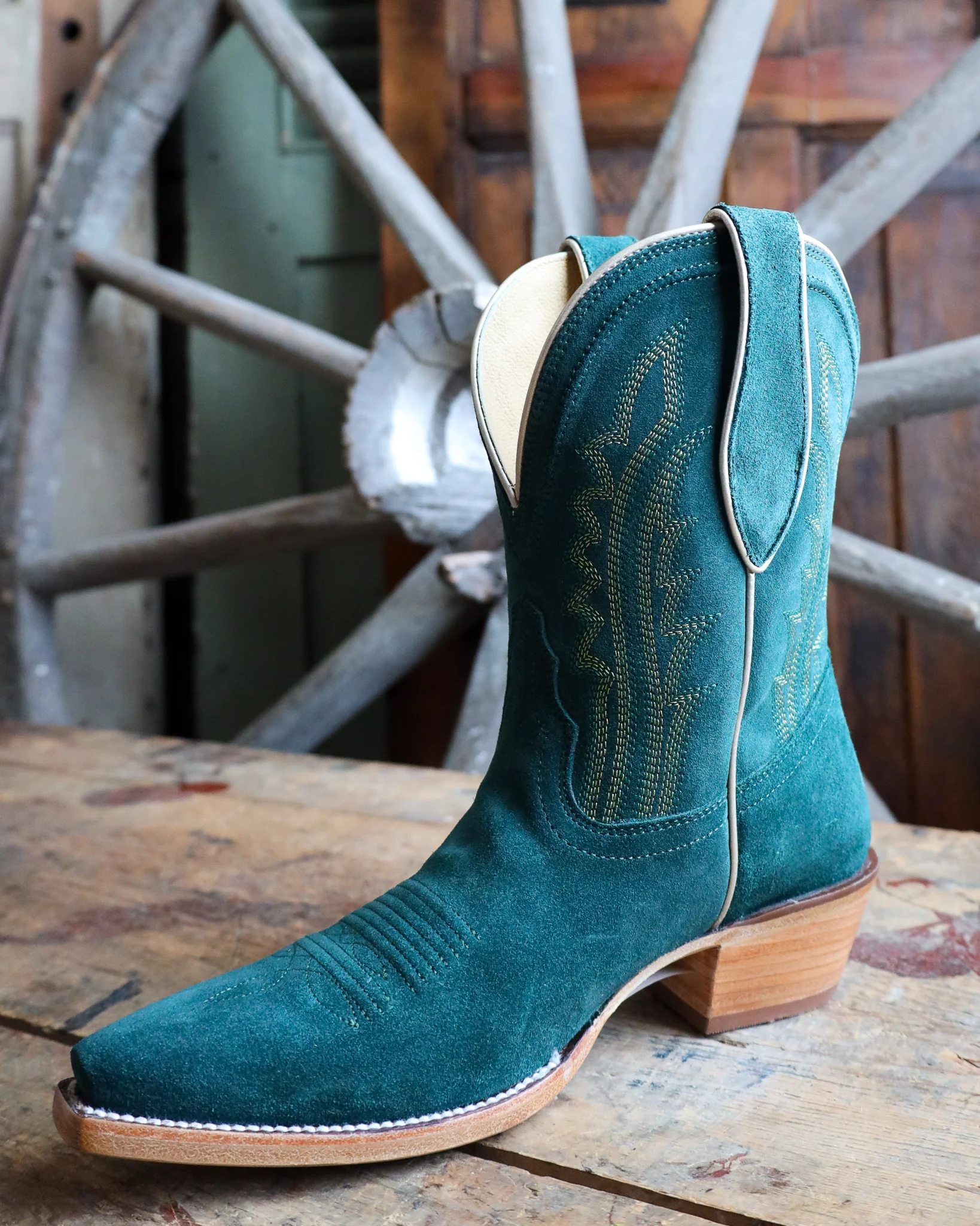 Tony Lama Women's Lea Suede 9" Bootie - Image 4