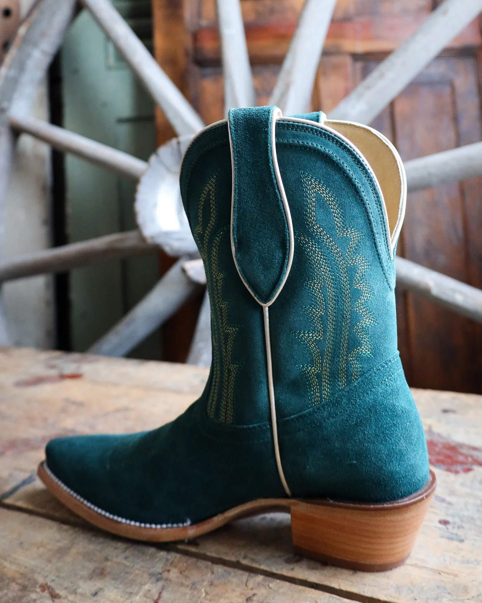 Tony Lama Women's Lea Suede 9" Bootie - Image 5