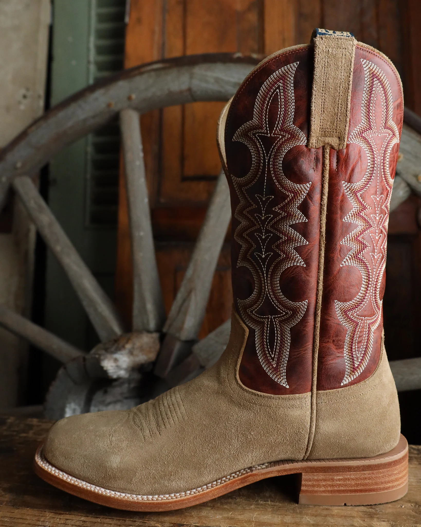 Hyer Men's Holton Sand Roughout Orange 13" Boot - Image 6