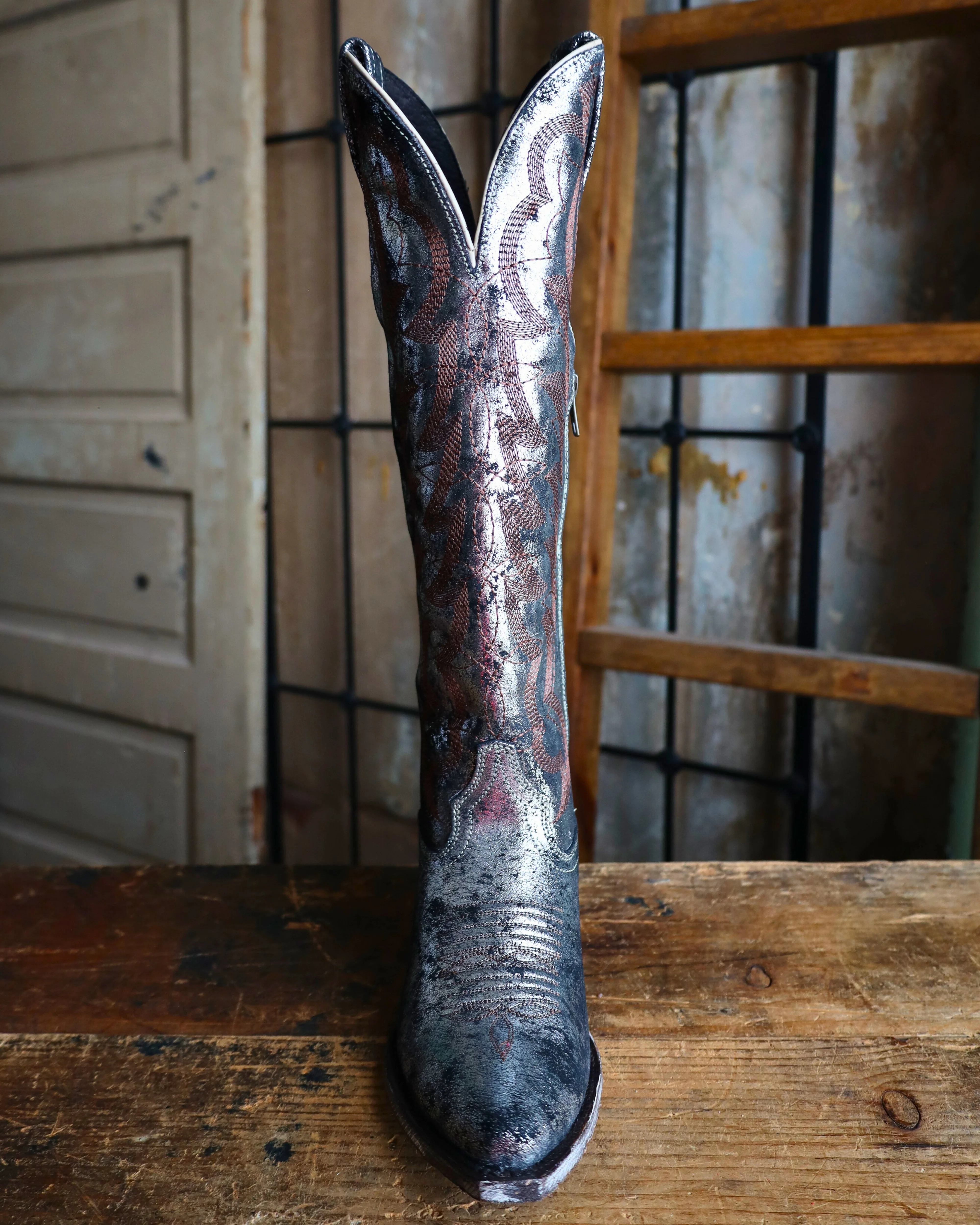 CABORCA SILVER BY LIBERTY BLACK WOMEN'S SERENA GAMUZA CRACK NEGRO 16.5" BOOTS - Image 3