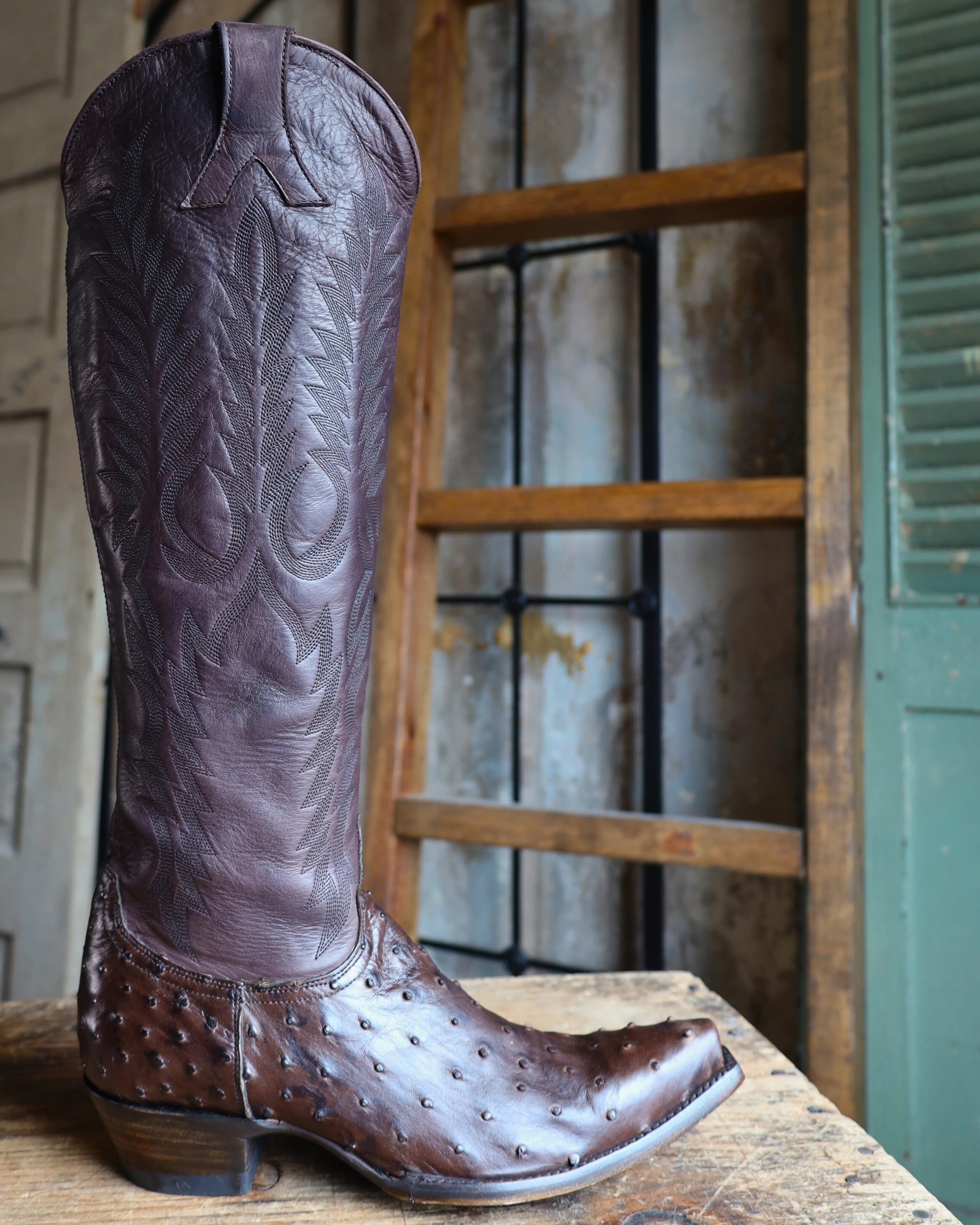 OLD GRINGO WOMEN'S MAYRA OSTRICH 18" BOOT- CHOCOLATE - Image 10