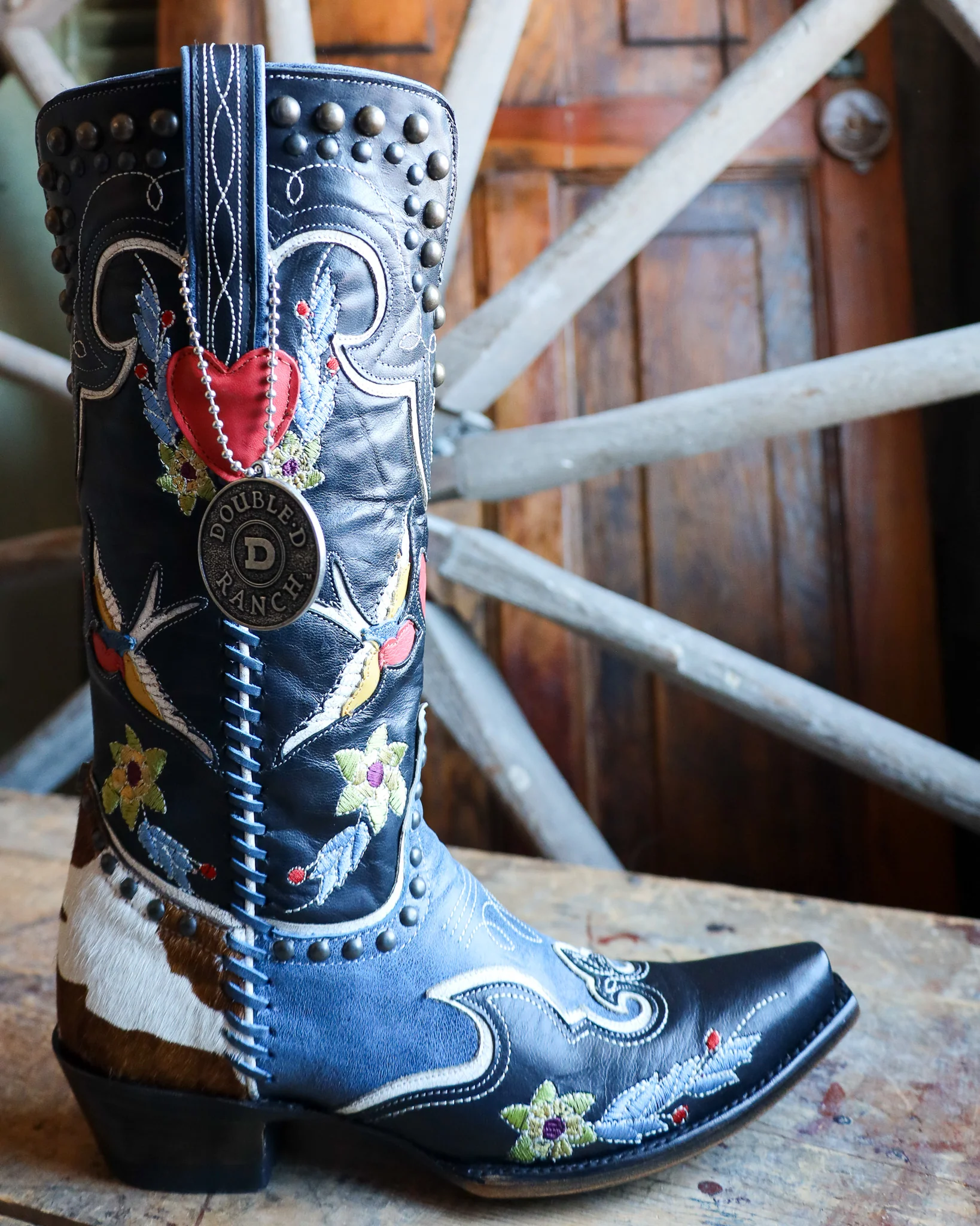 DOUBLE D BY OLD GRINGO WOMEN'S MIDNIGHT COWBOY BLUE 13" BOOT