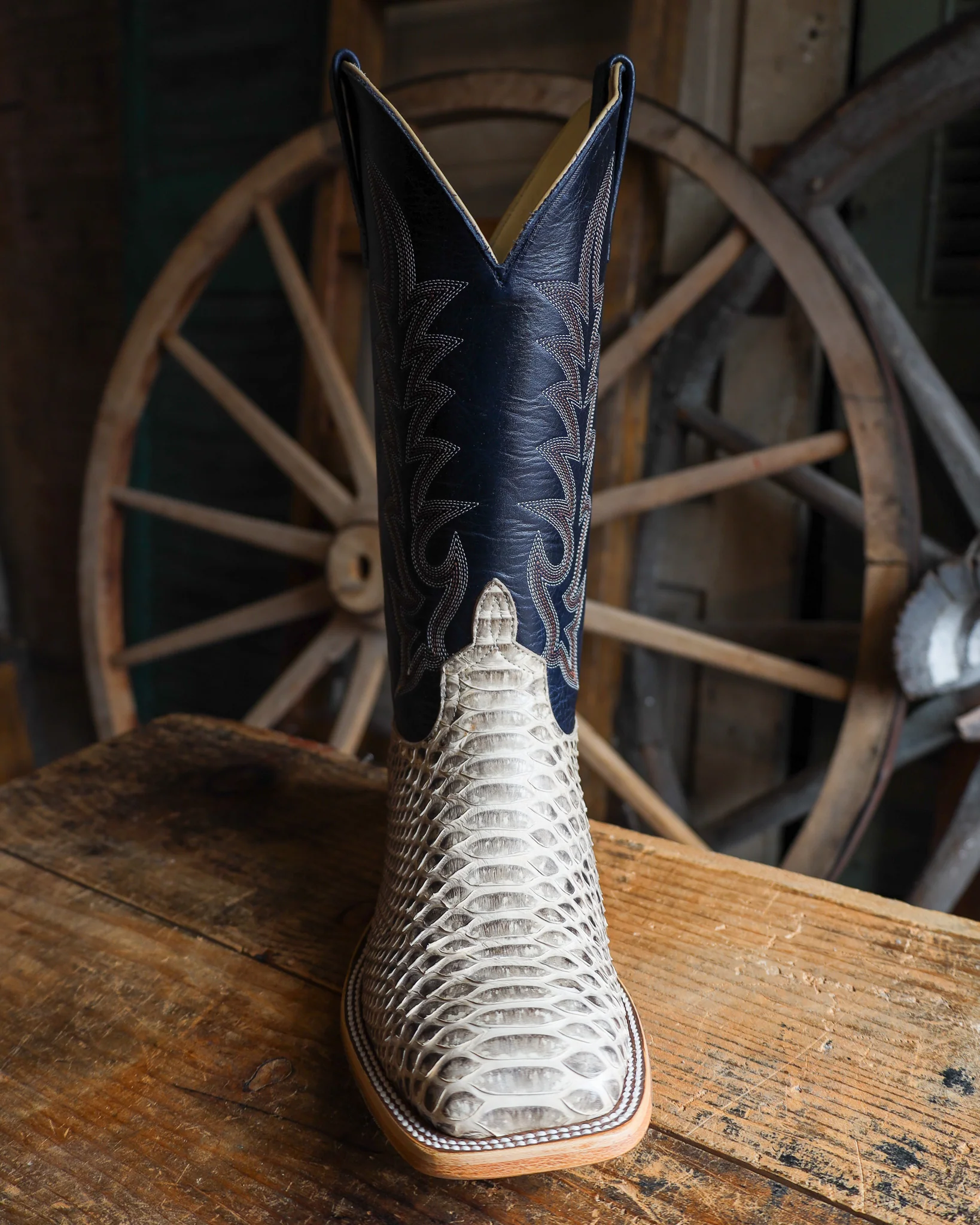 HORSE POWER MEN'S MINK PYTHON 13" BLUE BOOT - Image 3