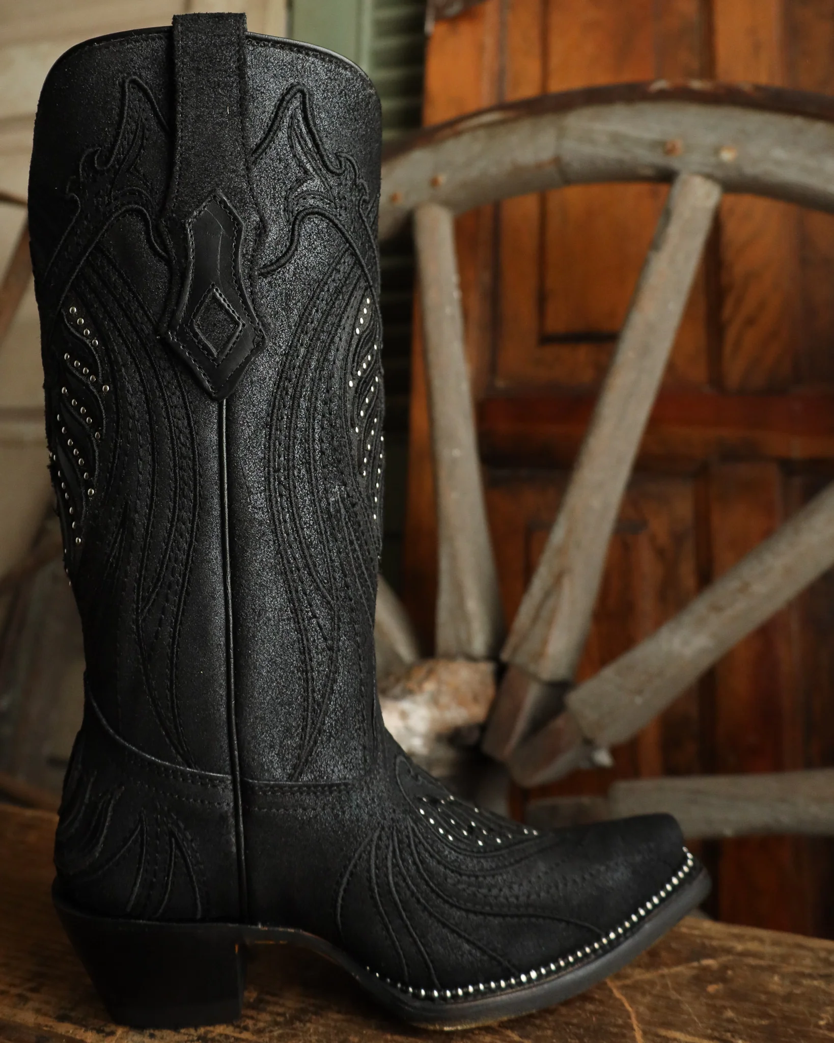 Corral Women's Overlay Embroidery Studs 13" Boot