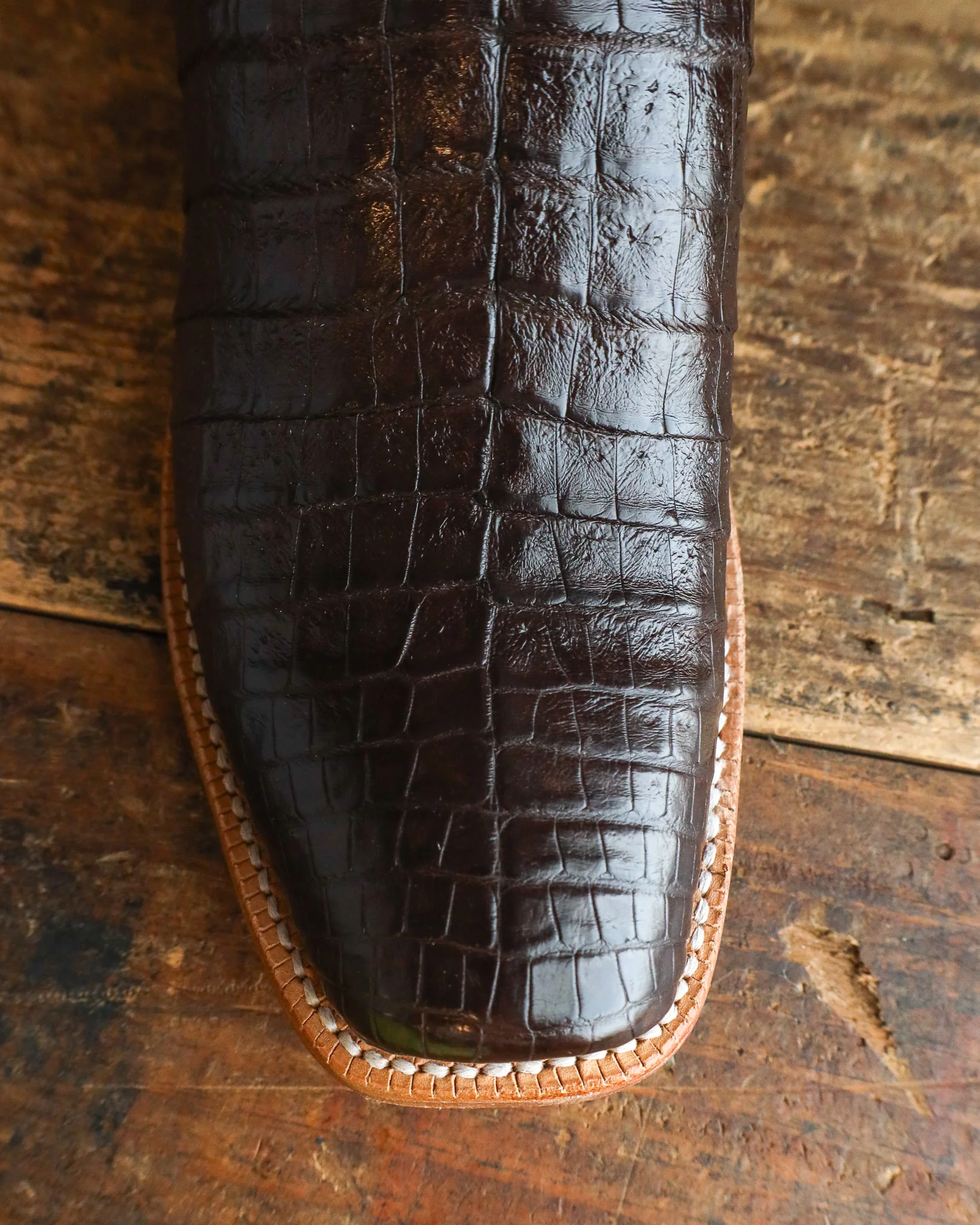 Hyer Men's Pratt Caiman Coffee and Chocolate 13" Boot - Image 4