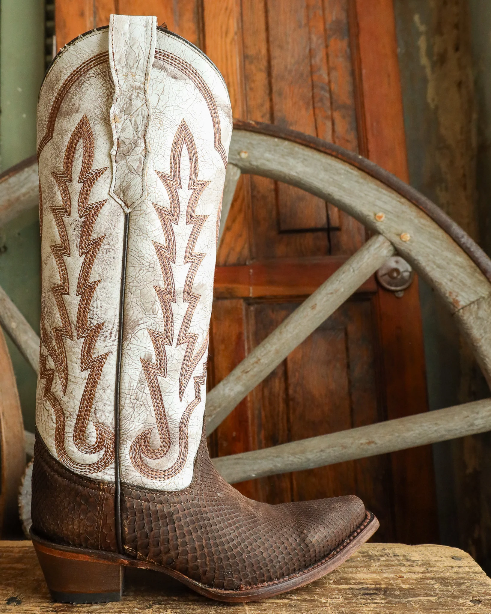 Corral Women's Python Embroidery 16" Boot