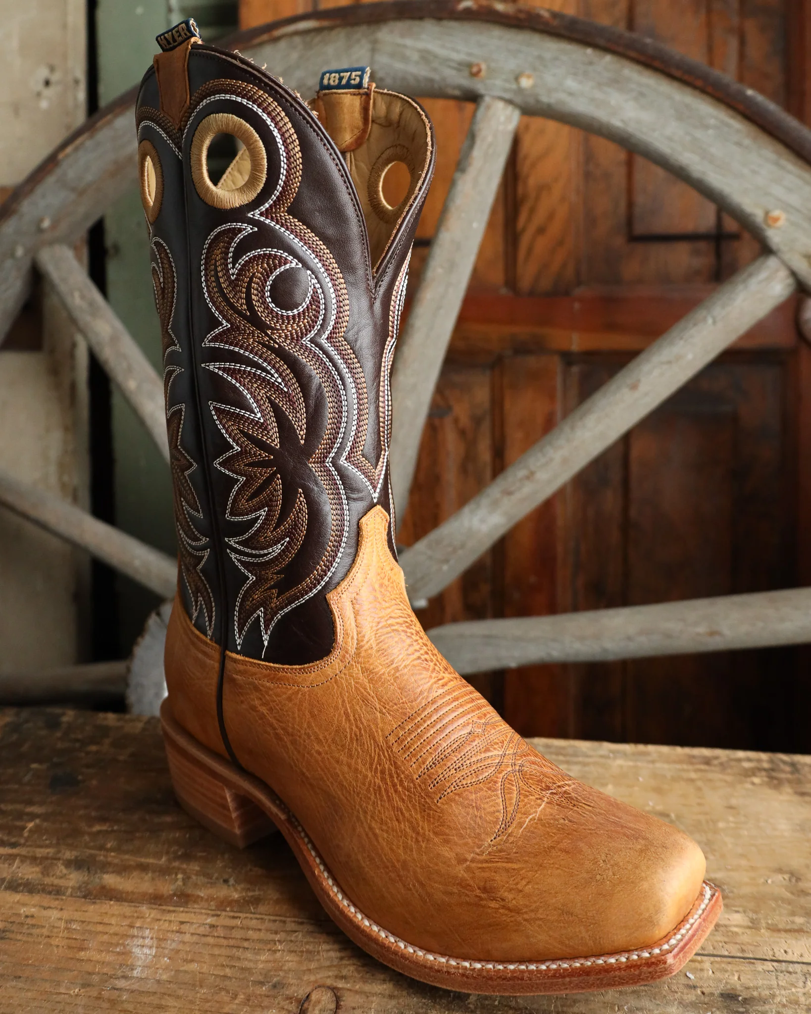 Hyer Men's Riley Tan/Chocolate 13" Boot - Image 2