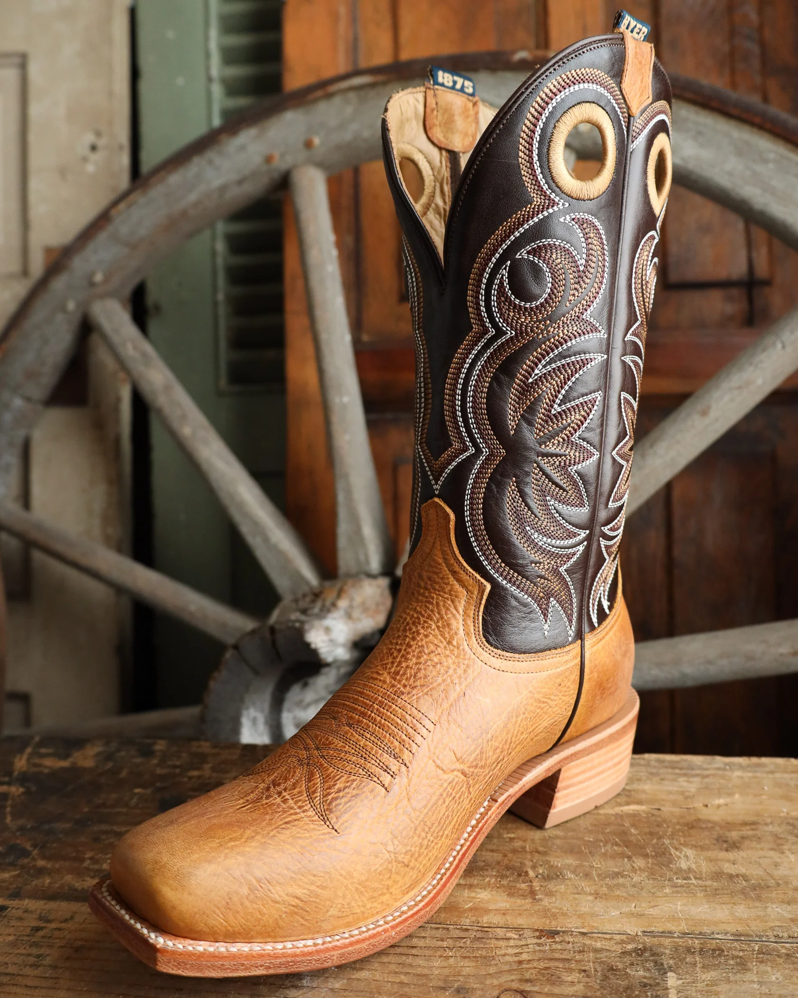 Hyer Men's Riley Tan/Chocolate 13" Boot - Image 5