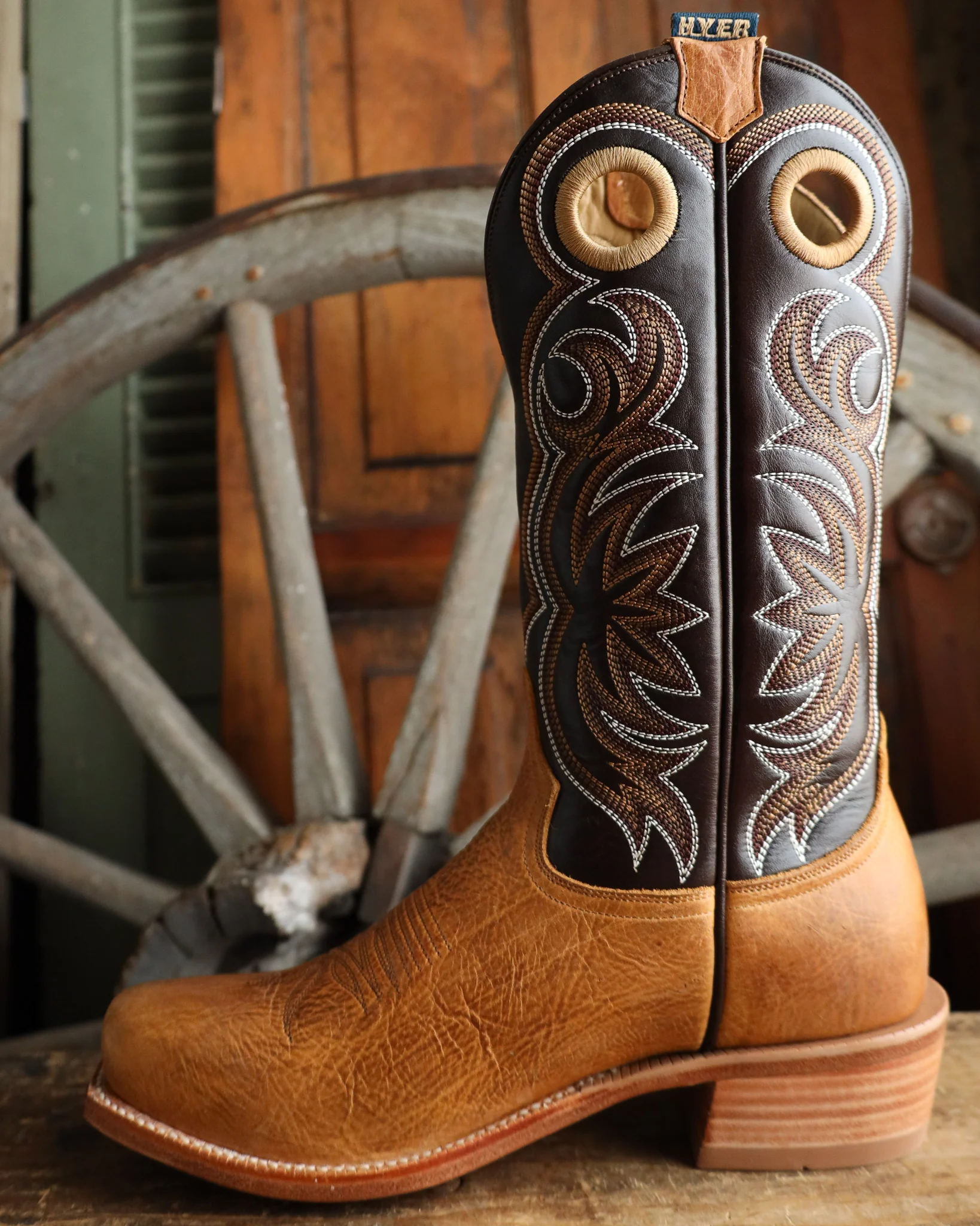 Hyer Men's Riley Tan/Chocolate 13" Boot - Image 6