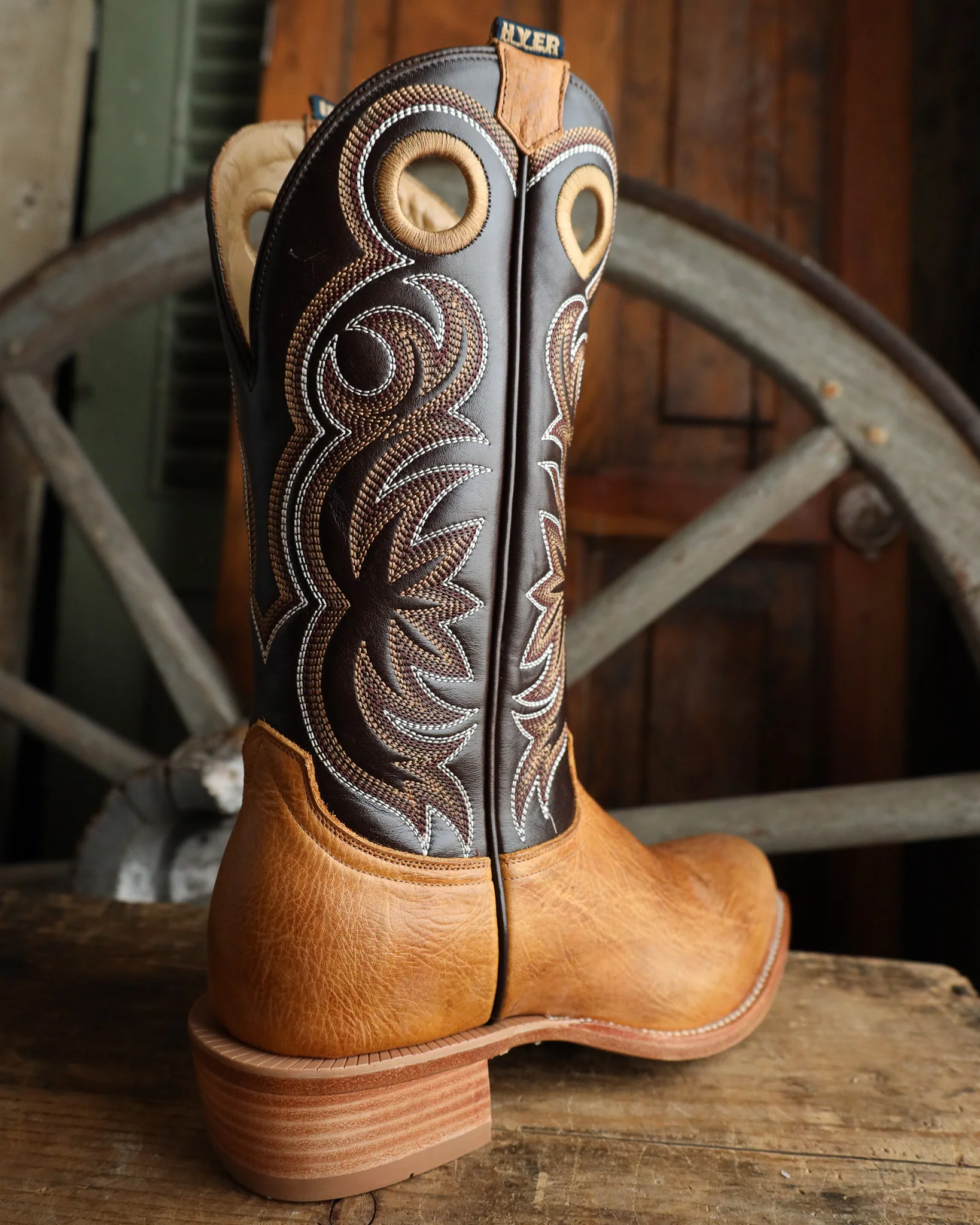 Hyer Men's Riley Tan/Chocolate 13" Boot - Image 8