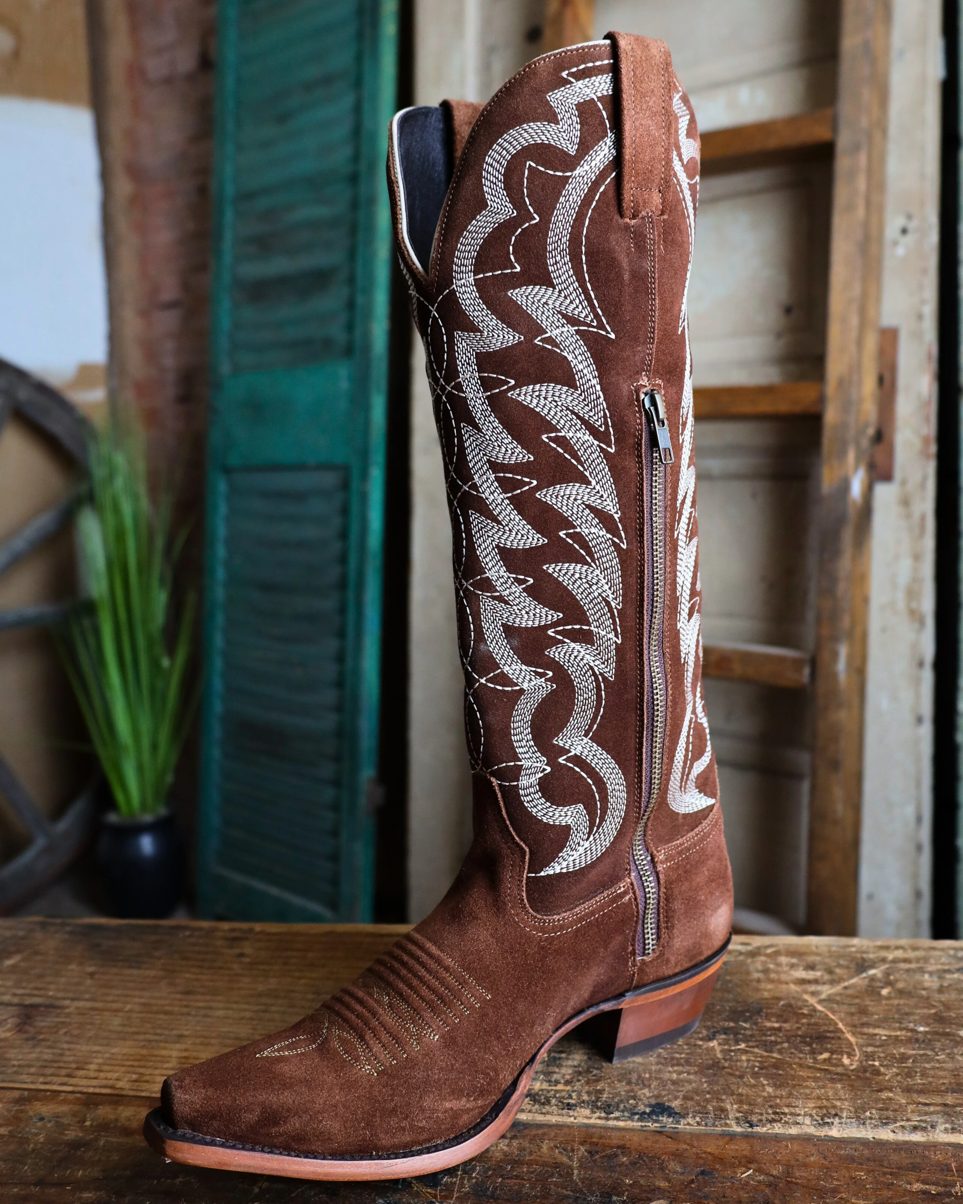 CABORCA SILVER BY LIBERTY BLACK WOMEN'S SERENA GAMUZA ARENA BROWN 16.5" BOOT - Image 5