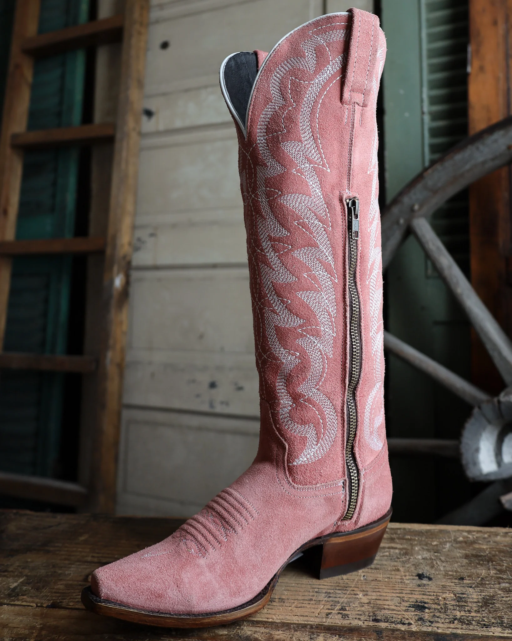 CABORCA SILVER BY LIBERTY BLACK WOMEN'S SERENA GAMUZA ROSA 16.5" BOOT - Image 4