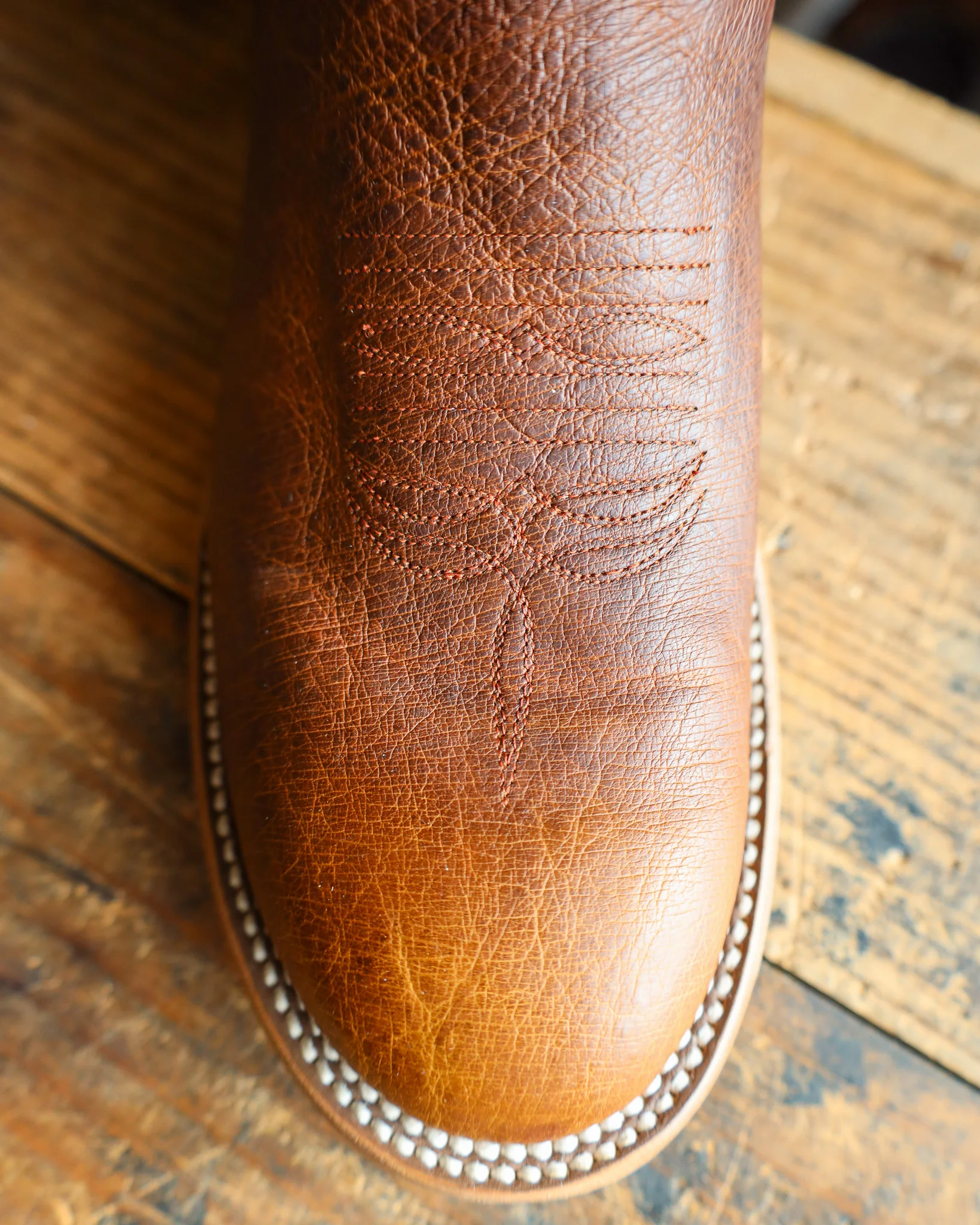 Horse Power Men's Horse Power Smooth Ostrich Saddle Brown 11" Boot - Image 4