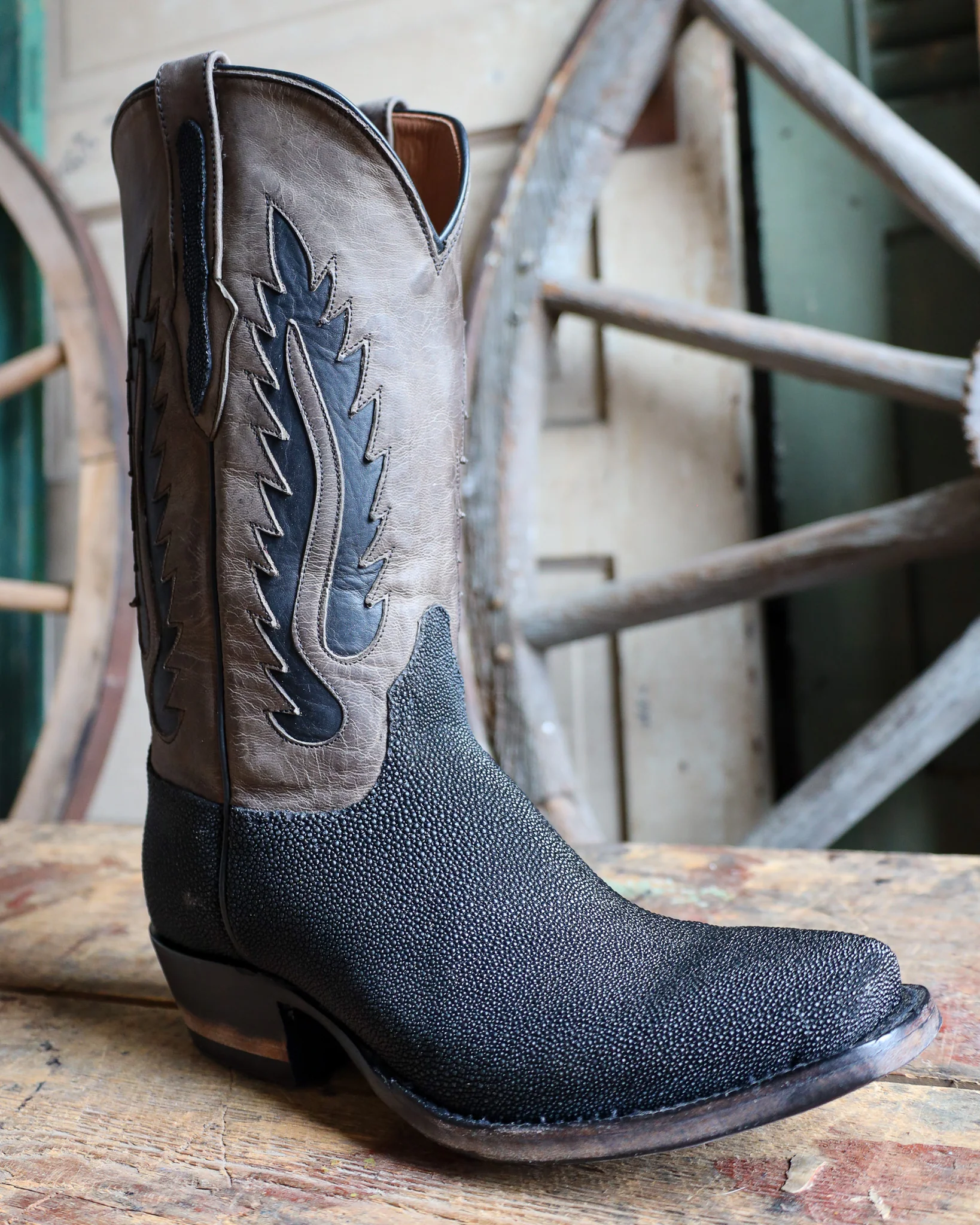 BLACK JACK MEN'S STINGRAY BLACK NO CALCIUM 12" BOOT - Image 2