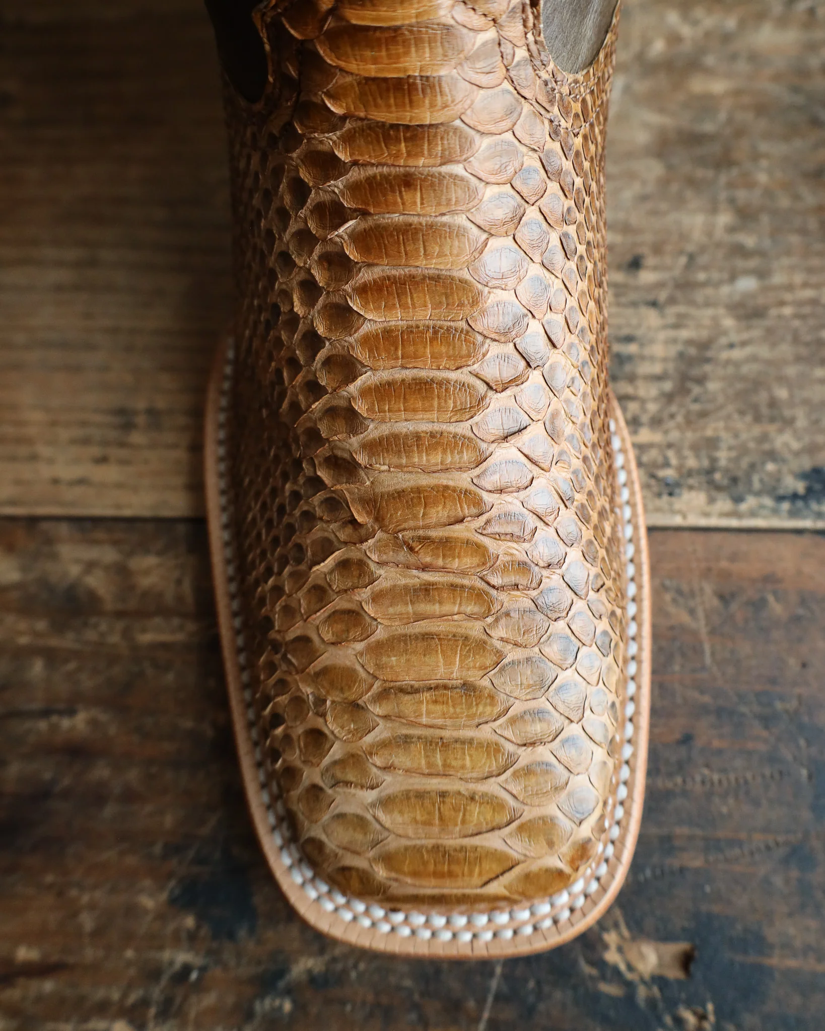 R. WATSON MEN'S SUEDED PYTHON BEIGE 13" BOOT - Image 4