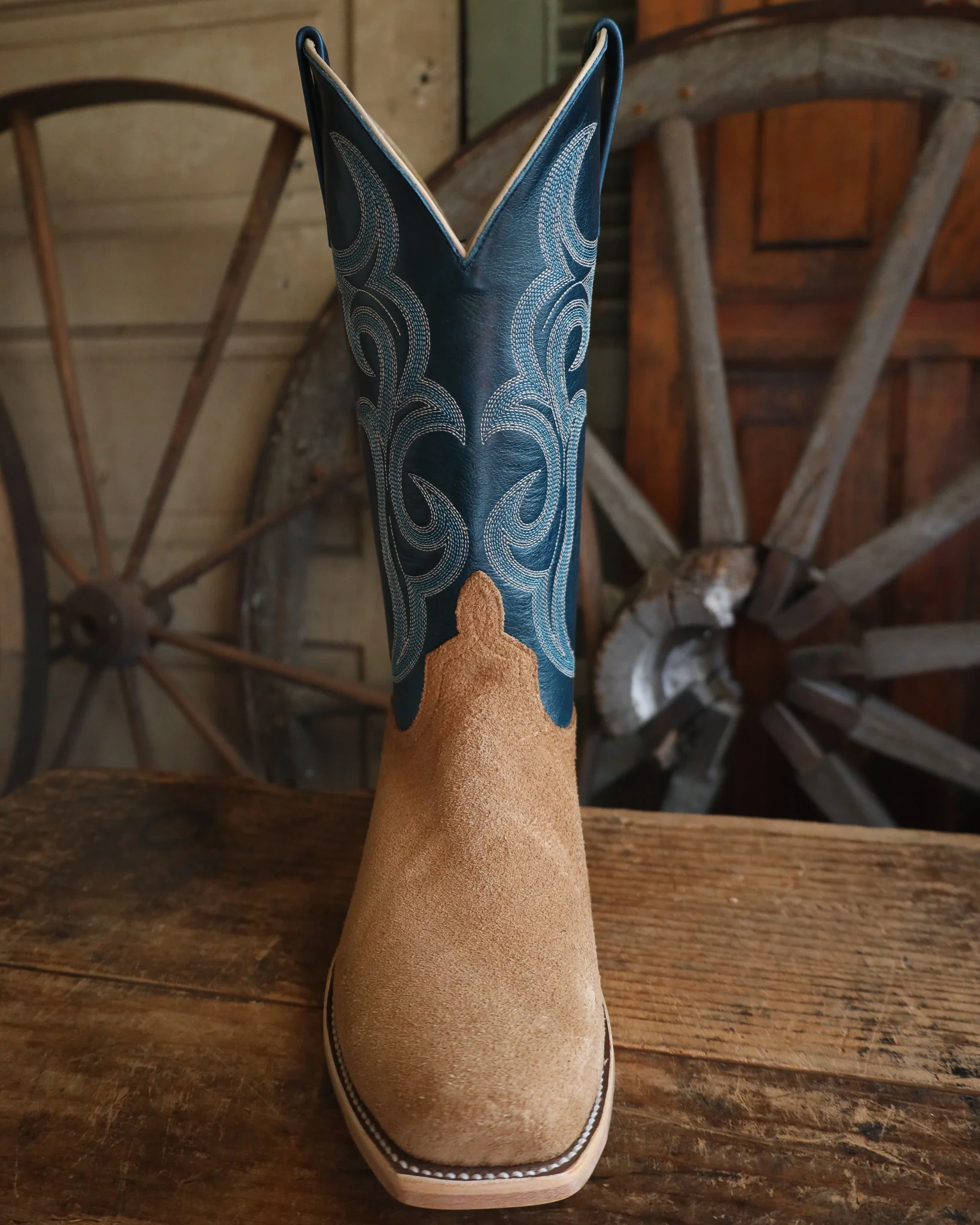 Horse Power Men's Tan Roughout Blue Top 13" Boot - Image 3