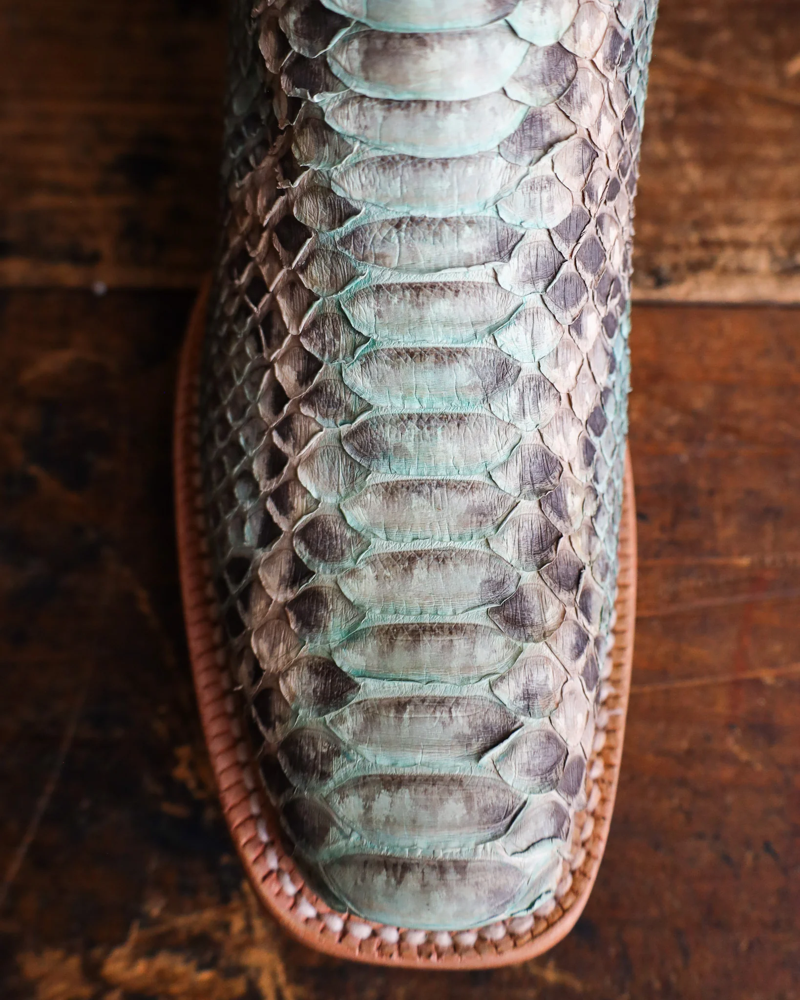 R. WATSON WOMEN'S TEAL AND COPPER PYTHON 14" BOOT - Image 4