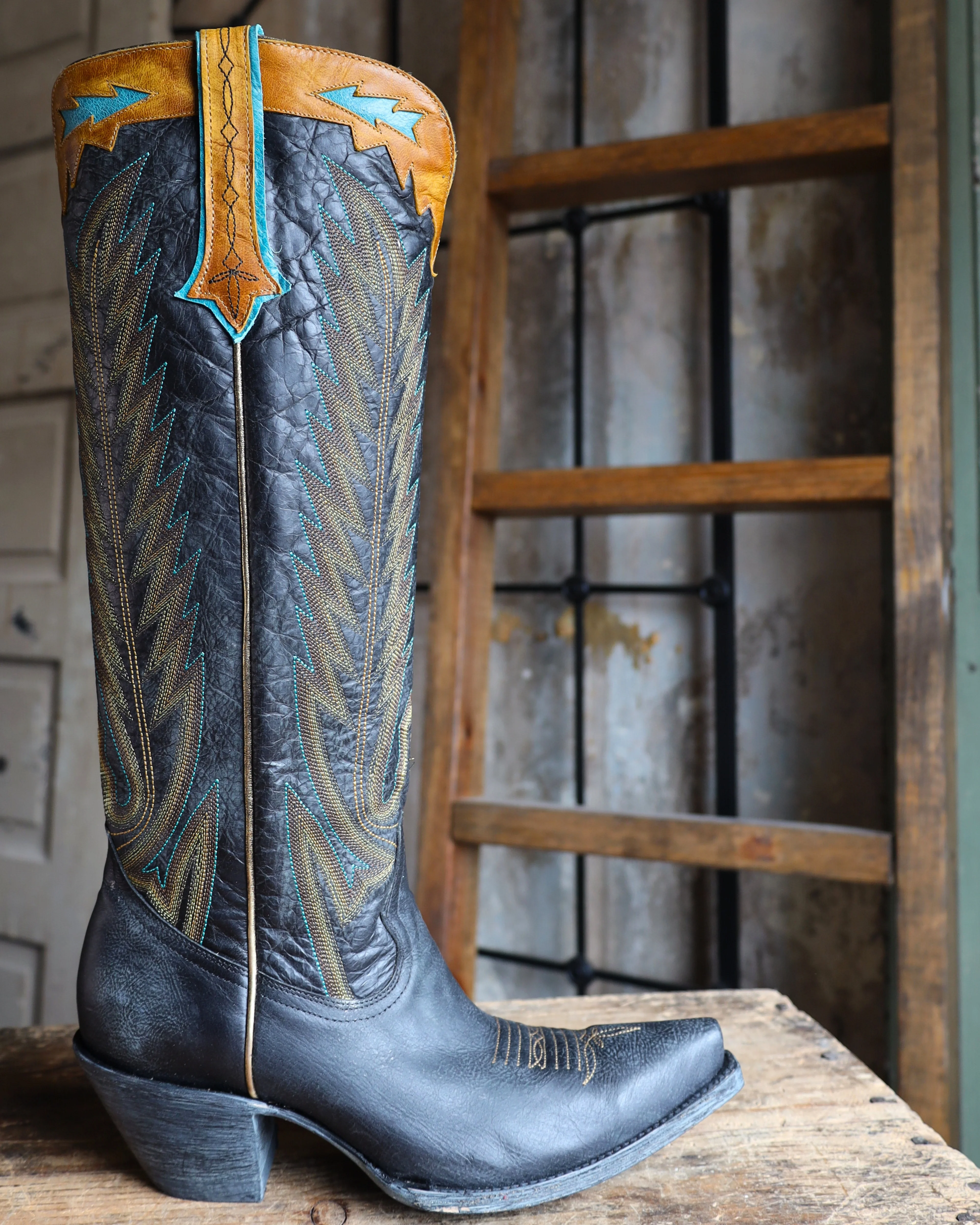 YIPPEE KI YAY BY OLD GRINGO WOMEN'S BLACK YUCATAN 17" BOOT - Image 9