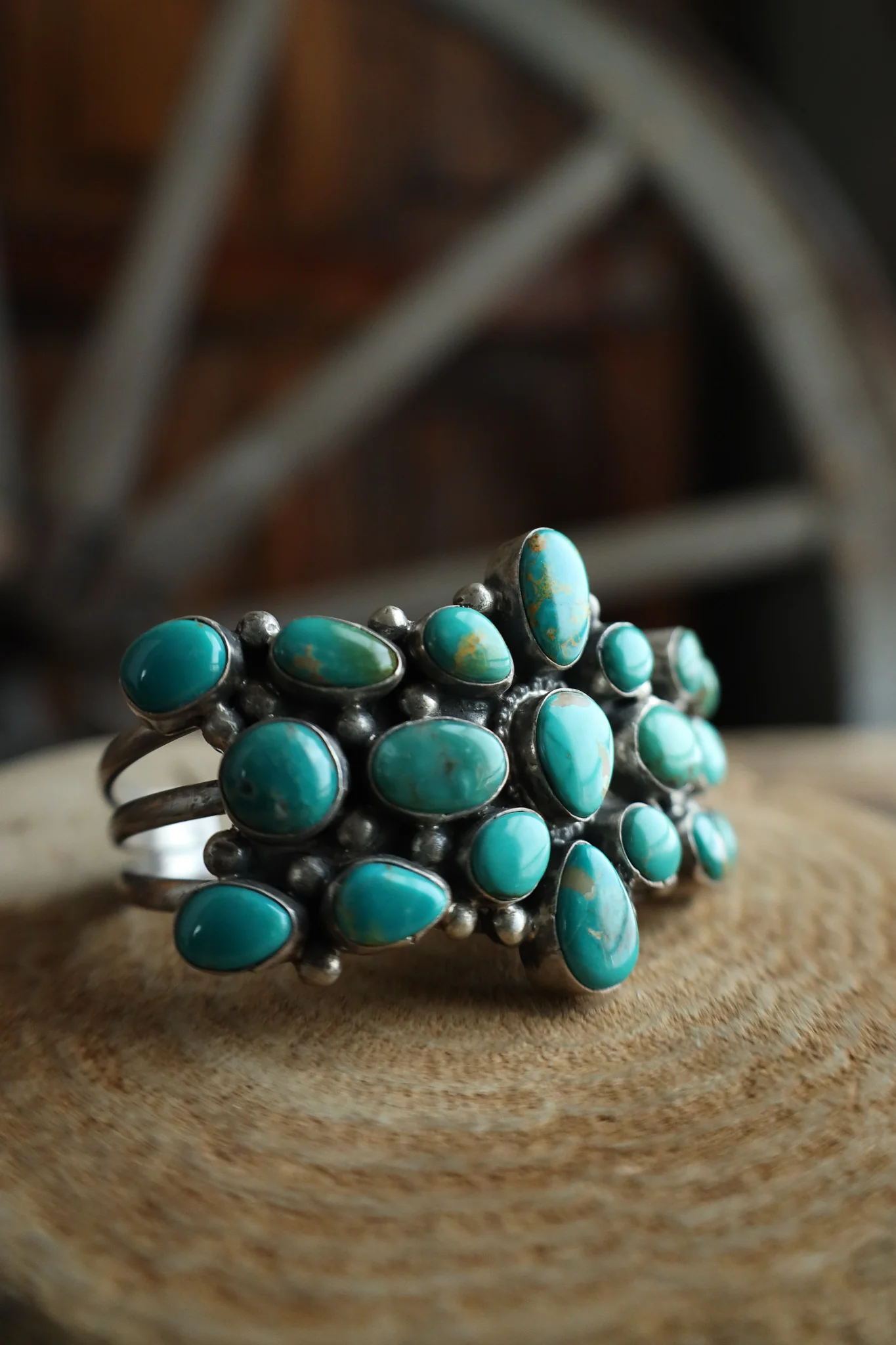 19 Turquoise Stone Cuff Bracelet - Image 2