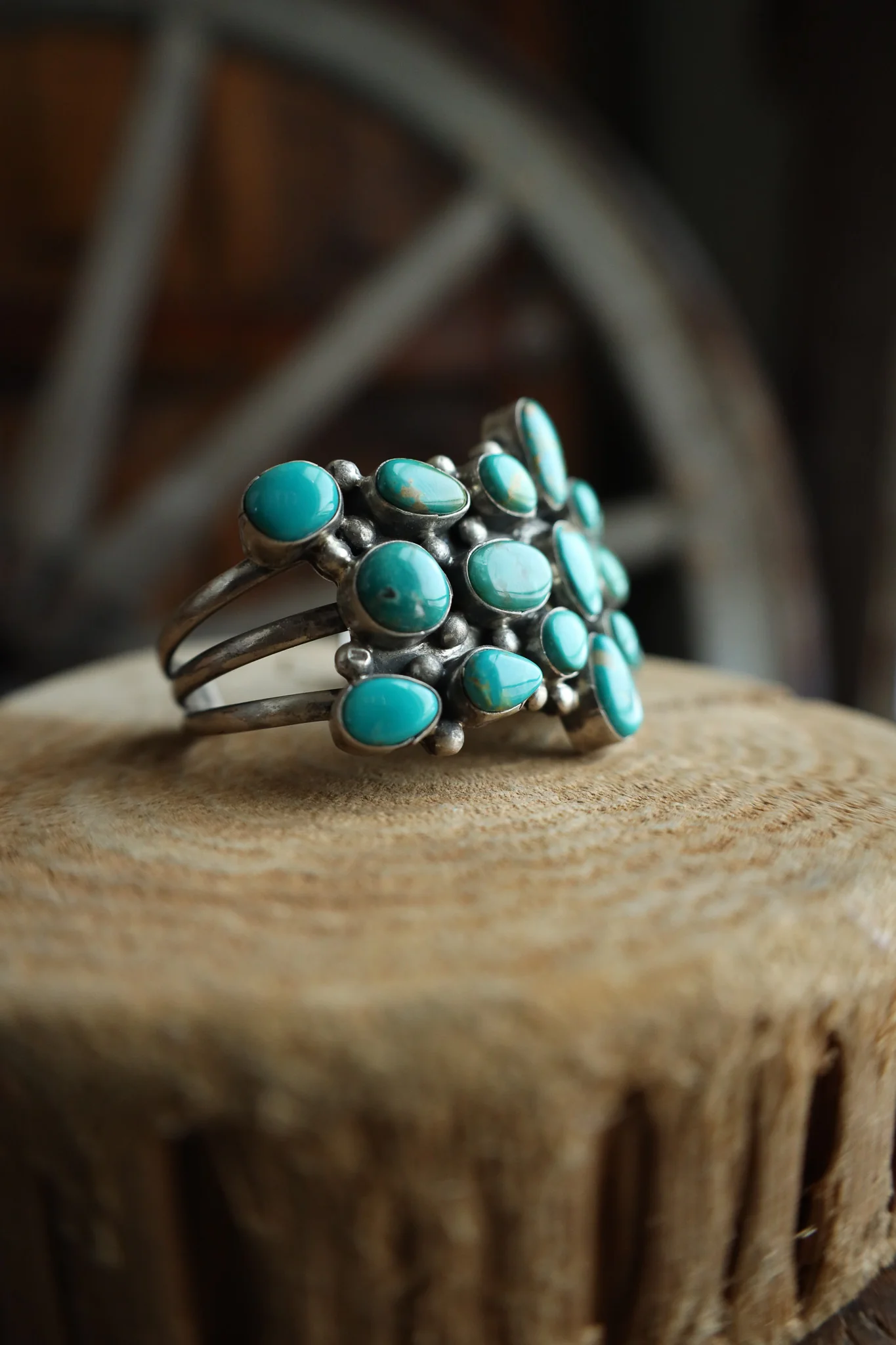 19 Turquoise Stone Cuff Bracelet - Image 6